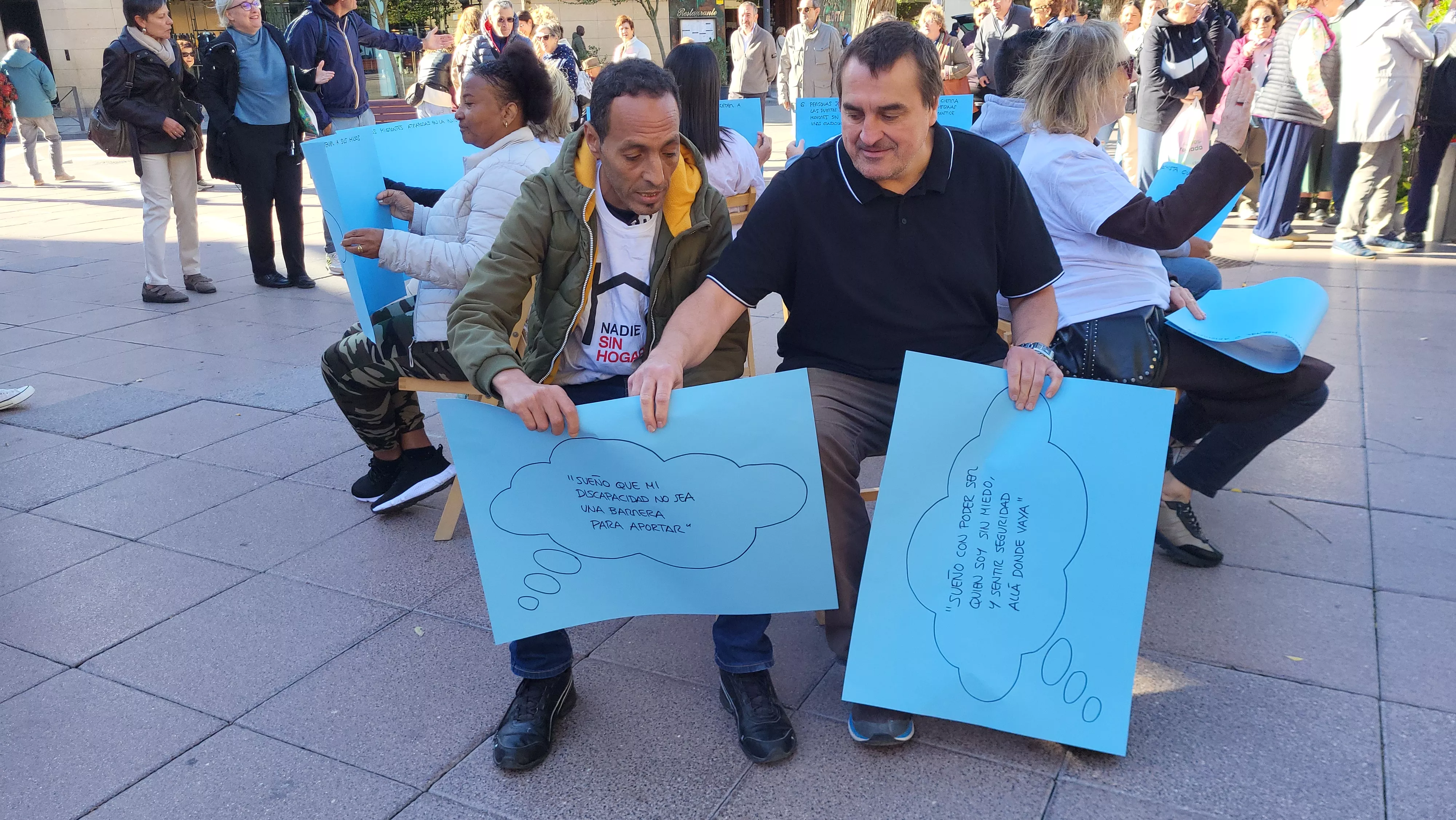 Acto celebrado por Cáritas en el Día de las Personas sin Hogar. Foto Mercedes Manterola