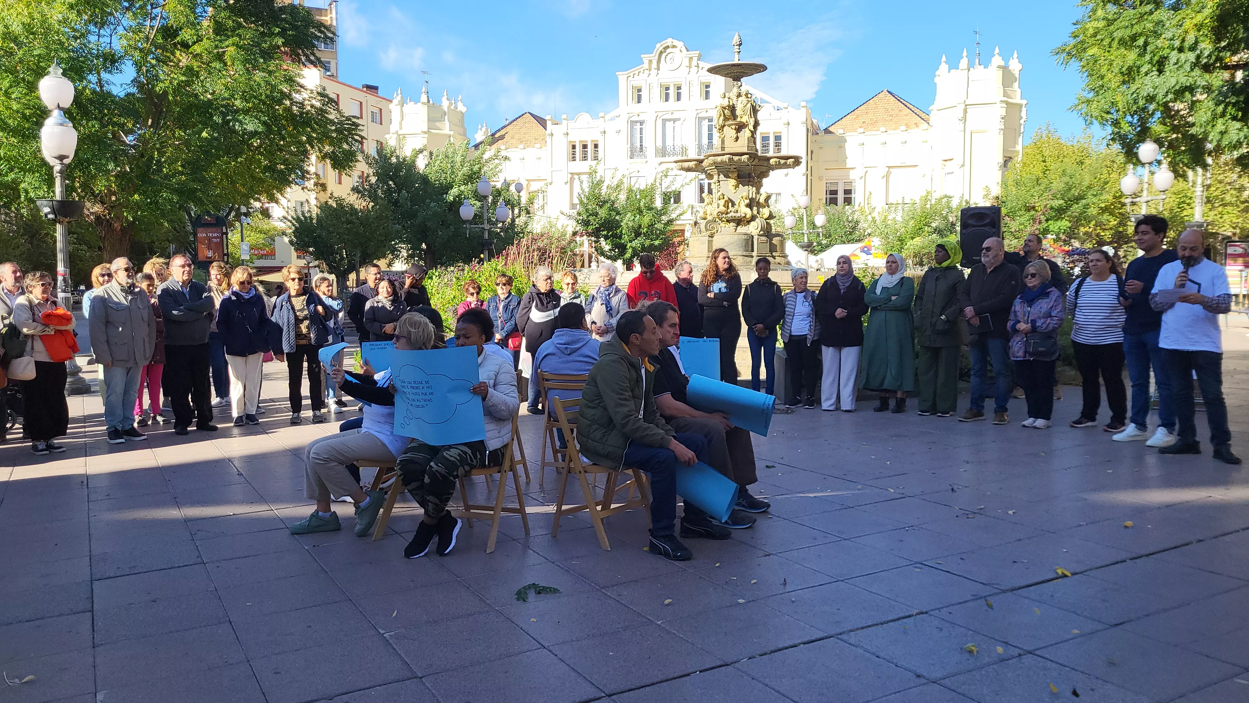 Acto celebrado por Cáritas en el Día de las Personas sin Hogar. Foto Mercedes Manterola