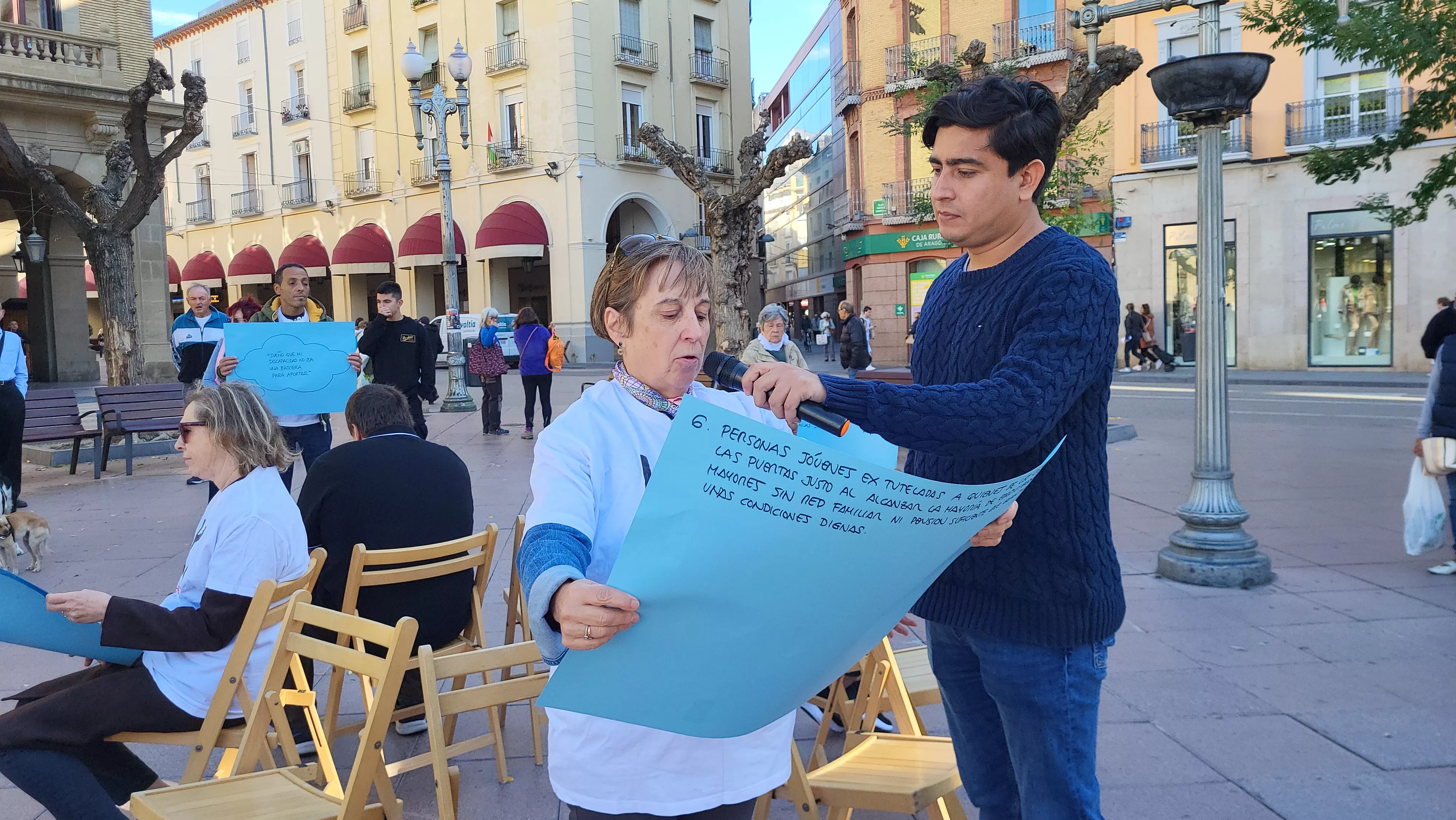 Acto celebrado por Cáritas en el Día de las Personas sin Hogar. Foto Mercedes Manterola