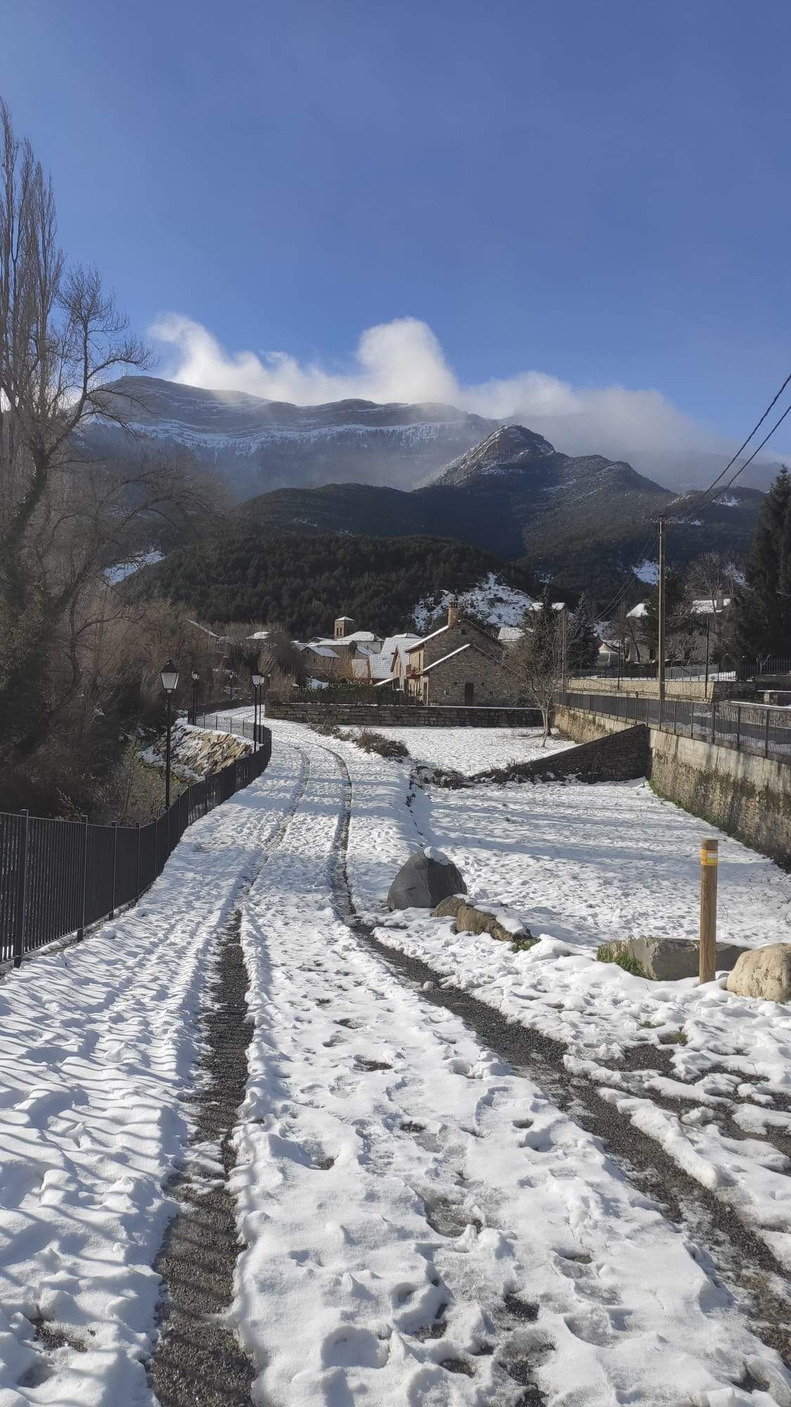 Nieve en Fiscal. Foto Verónica Allué 