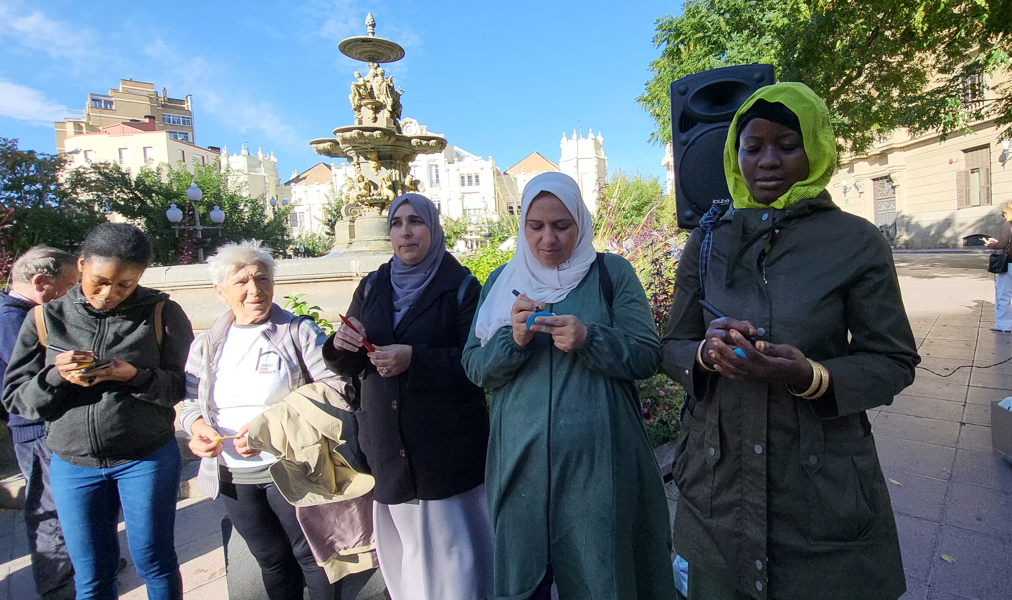 Acto celebrado por Cáritas en el Día de las Personas sin Hogar. Foto Mercedes Manterola