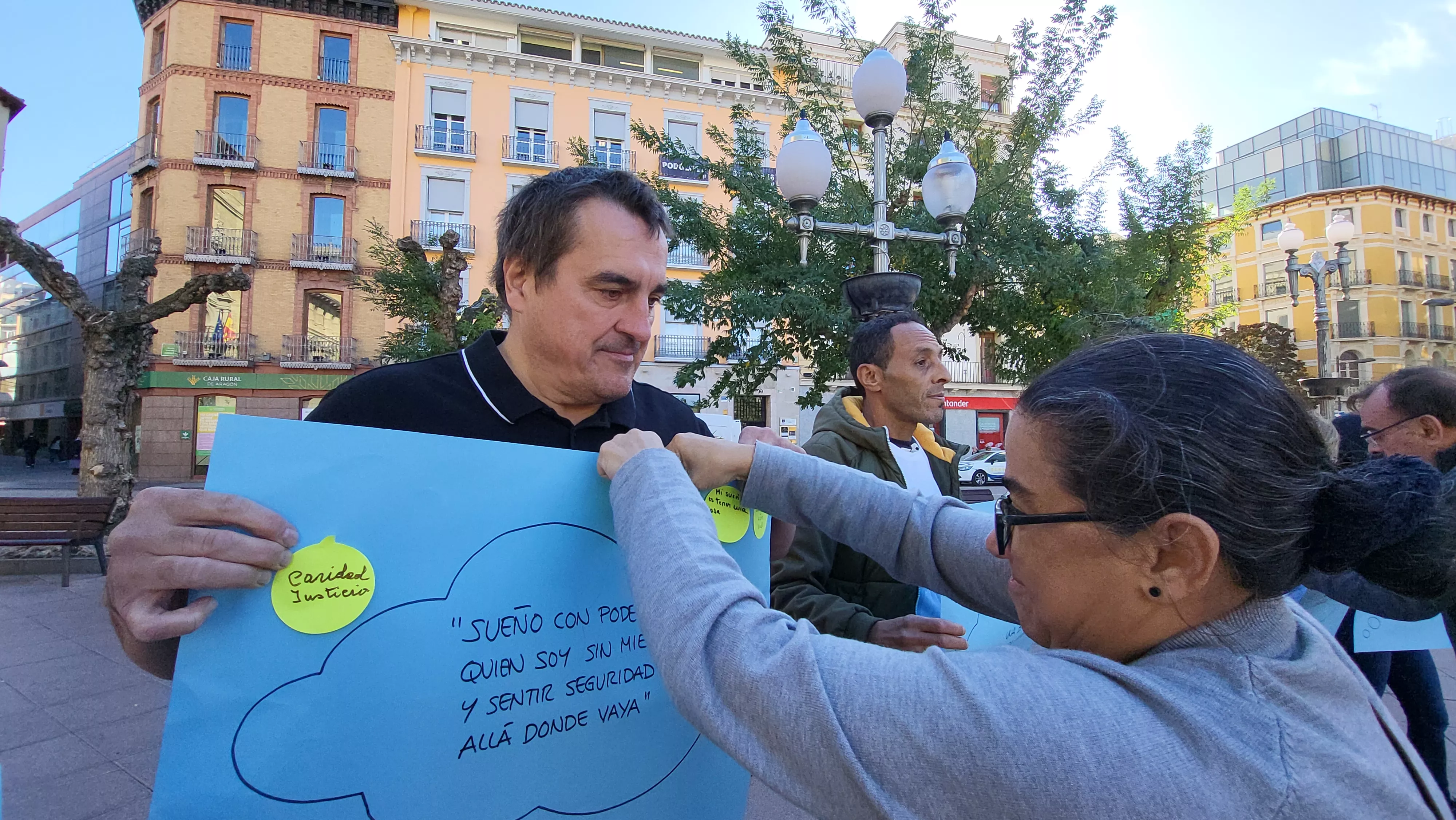 Acto celebrado por Cáritas en el Día de las Personas sin Hogar. Foto Mercedes Manterola