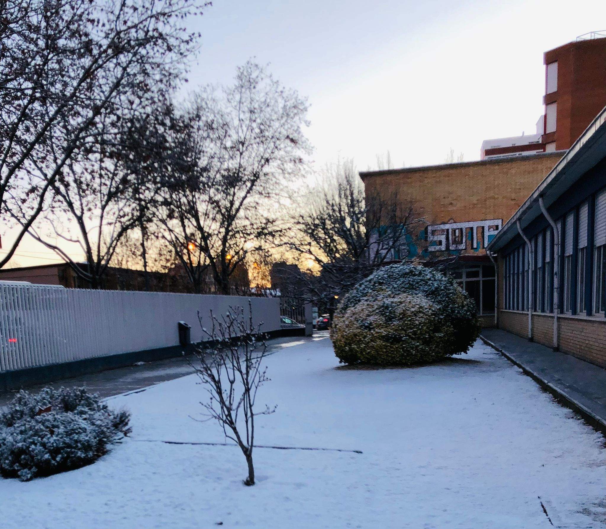 Los estudiantes de la Escuela de Arte de Huesca se lo han pasado así de bien en la mañana de este jueves. Foto Macu Vicente