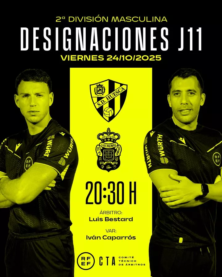 Servera (izquierda) y Caparrós (derecha), árbitro principal y VAR en El Alcoraz.