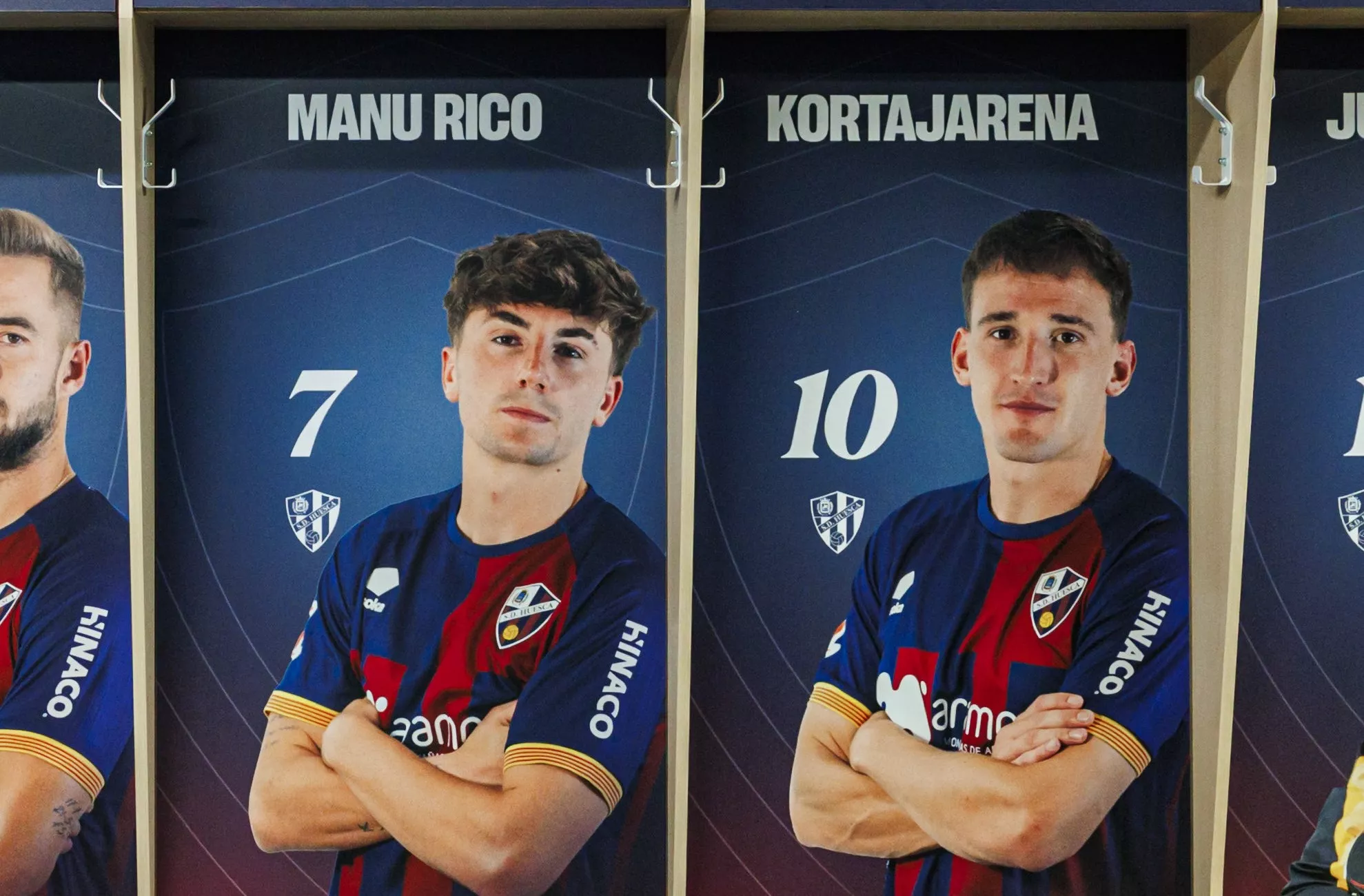 Vestuario del Huesca, preparado. Foto: SD Huesca Vestuario del Huesca, preparado. Foto: SD Huesca