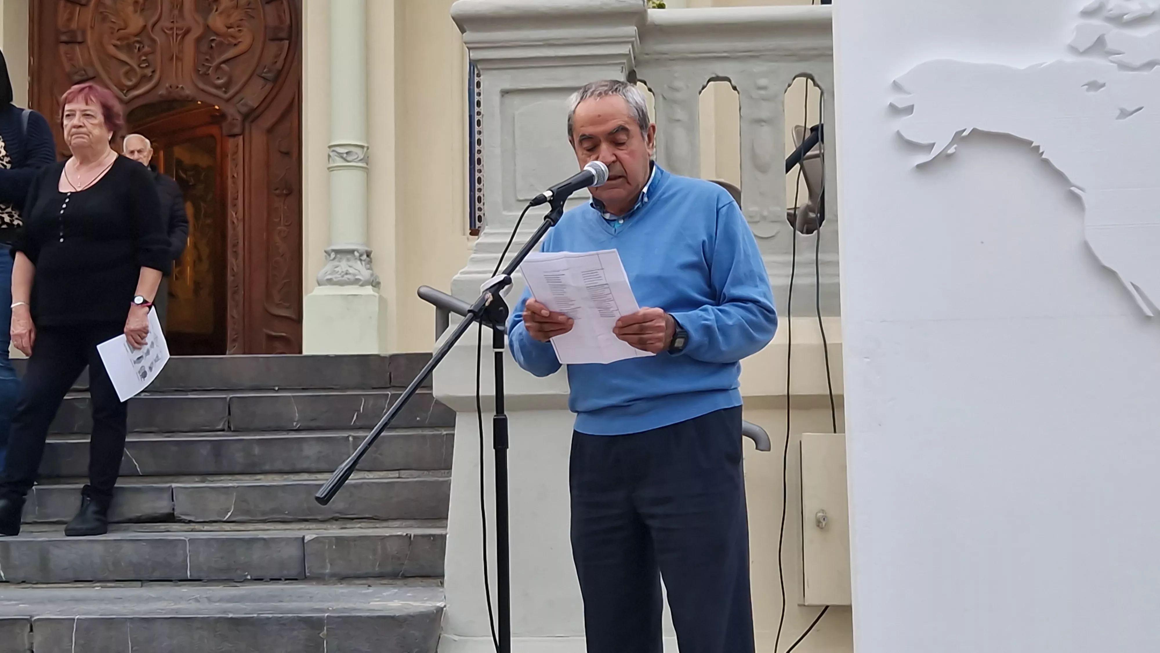 Miguel Escartín. Voces por la paz, por los derechos humanos y contra las guerras del mundo. Foto Myriam Martínez