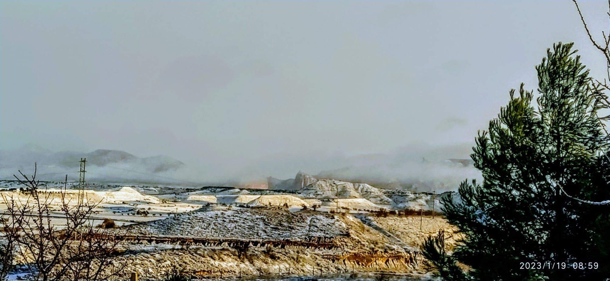 Nieve en la ciudad de Huesca y sus alrededores. Foto Joaquín Santafé
