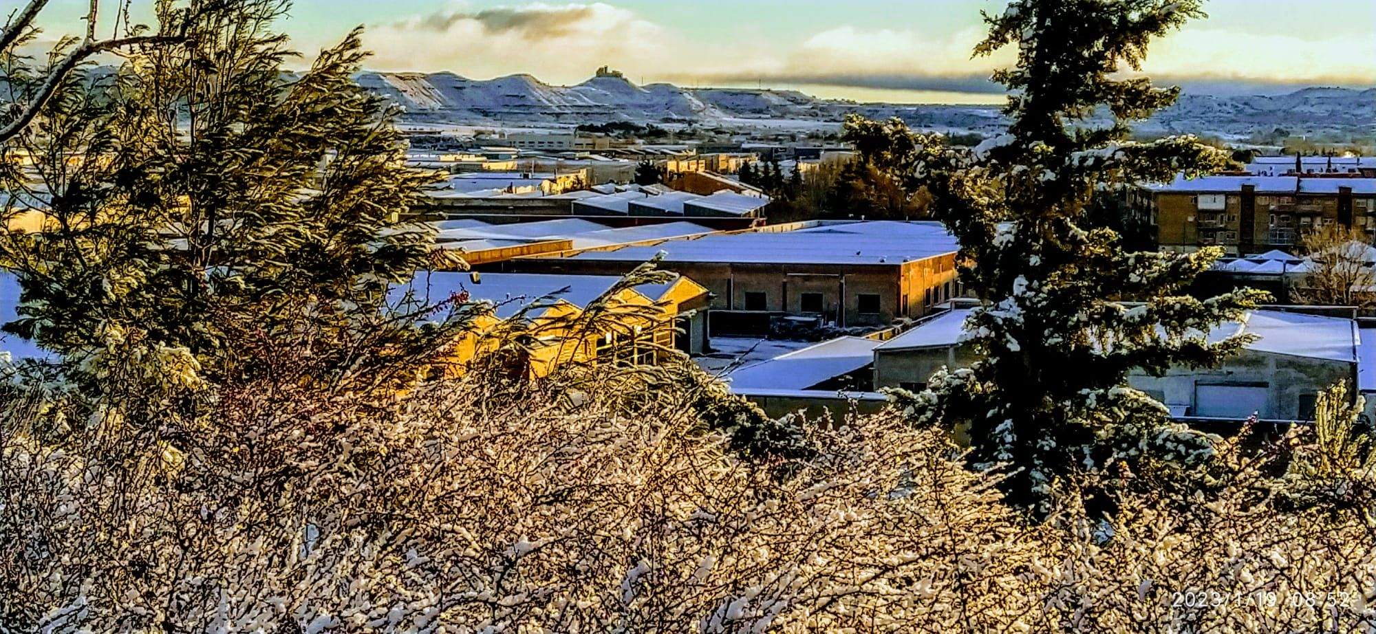 Nieve en la ciudad de Huesca y sus alrededores. Foto Joaquín Santafé