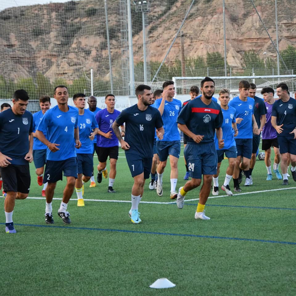 Primer entrenamiento de la UD Fraga de la pretemporada 2022. Foto: UD Fraga