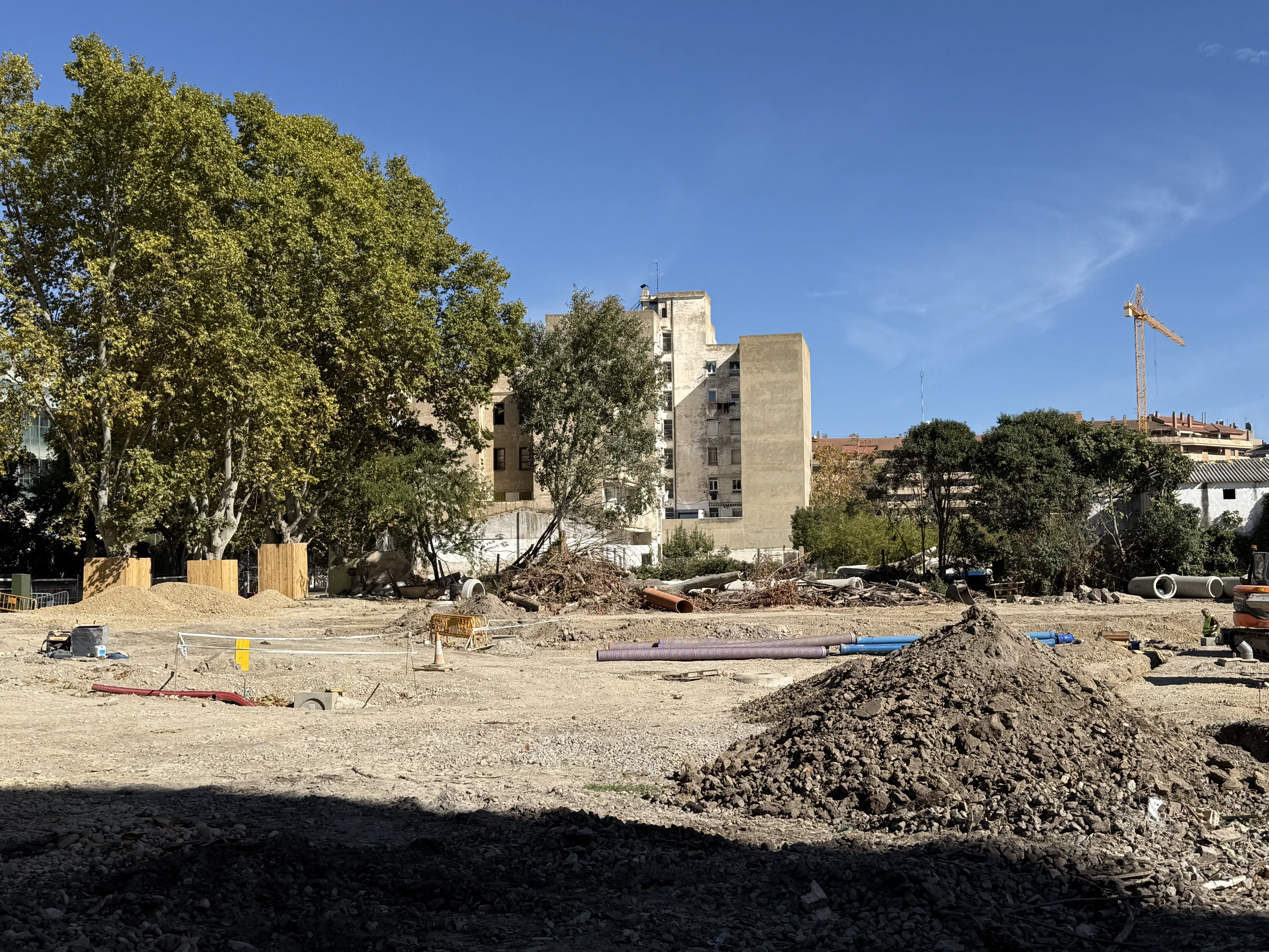 Zona del polígono Harineras donde se ubica el solar cedido por el Ayuntamiento de Huesca al Gobierno de Aragón.