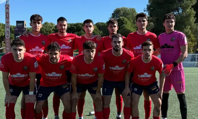Once del Fraga en su partido en Regional Preferente ante el Peñas Oscenses. Foto: UD Fraga