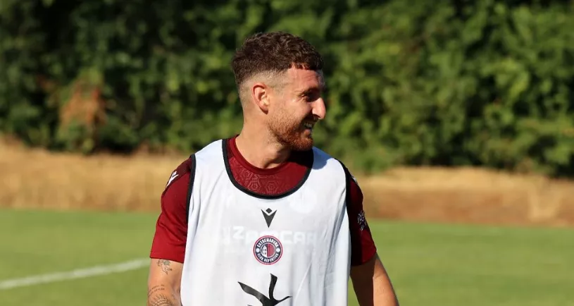 Álvaro Barrero, jugador del CD Extremadura. 