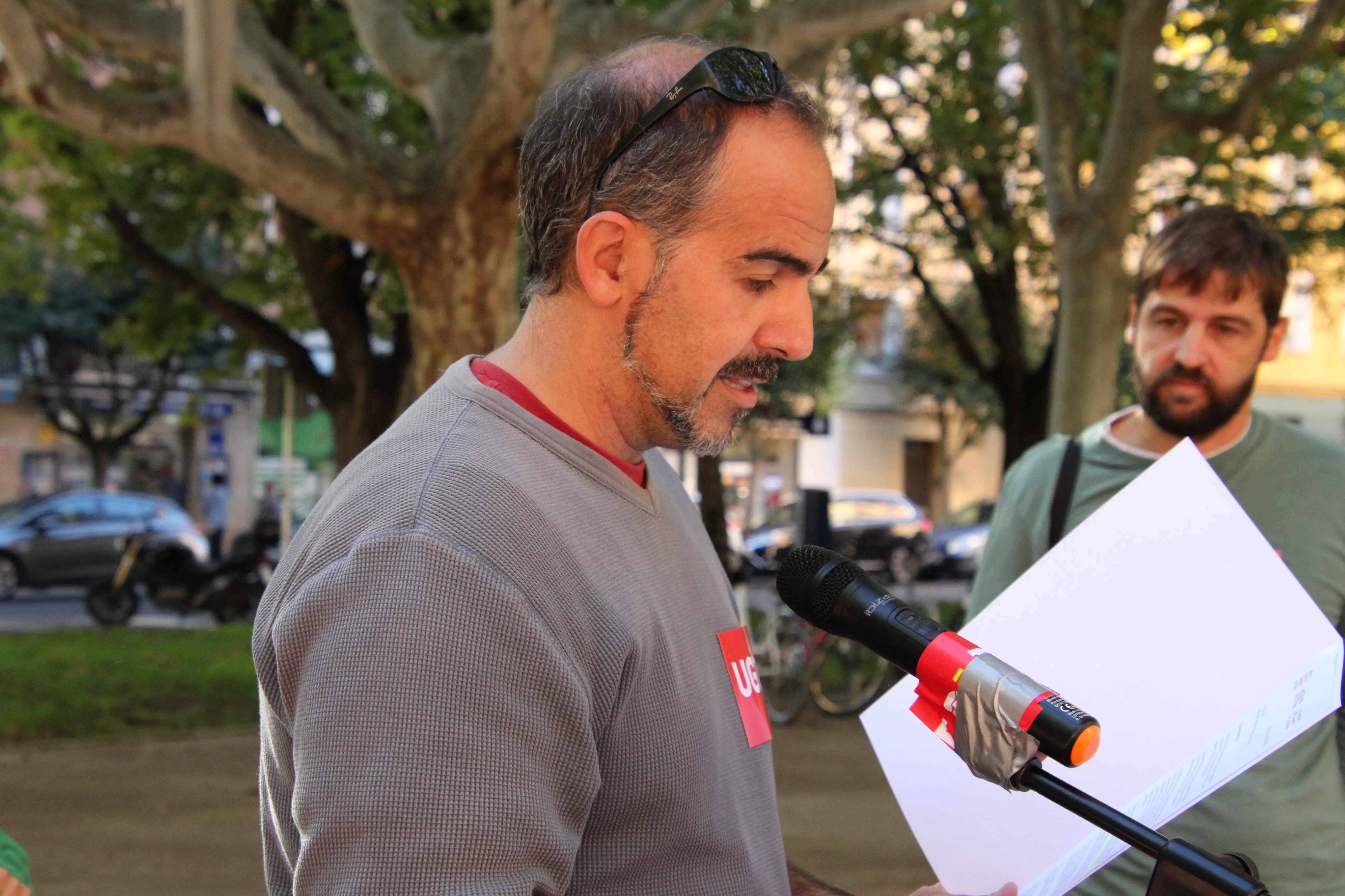 Concentración en Huesca por unos servicios públicos de calidad. Foto Carlos Neofato