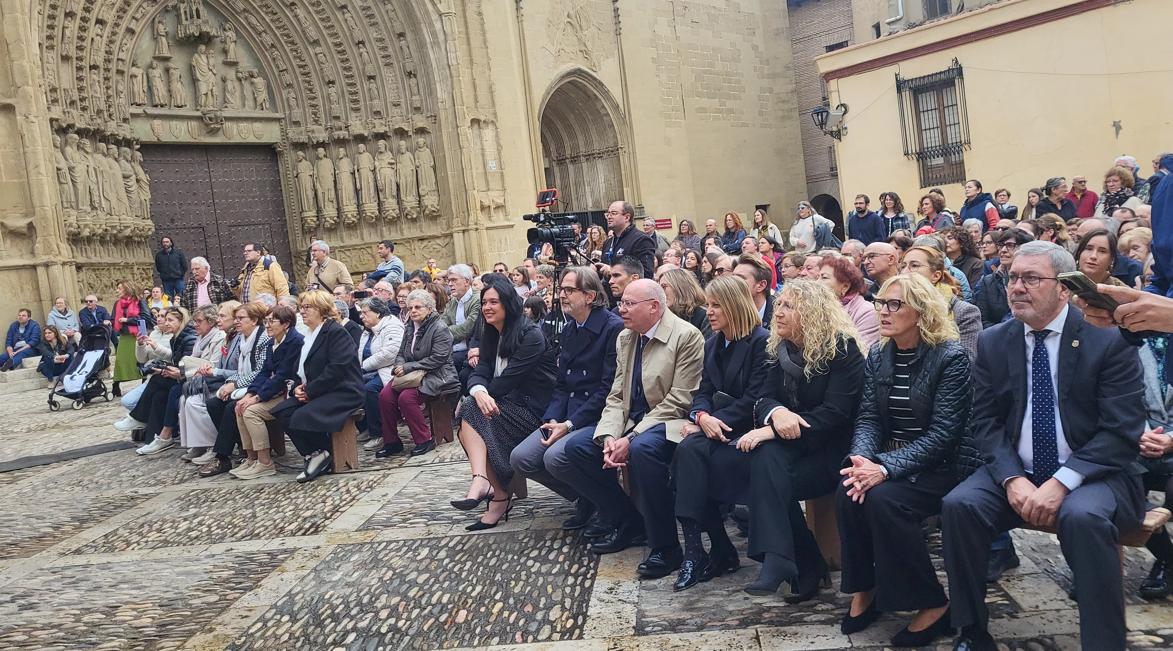 Recreación de la extracción de los oficios en Huesca. Foto Mercedes Manterola