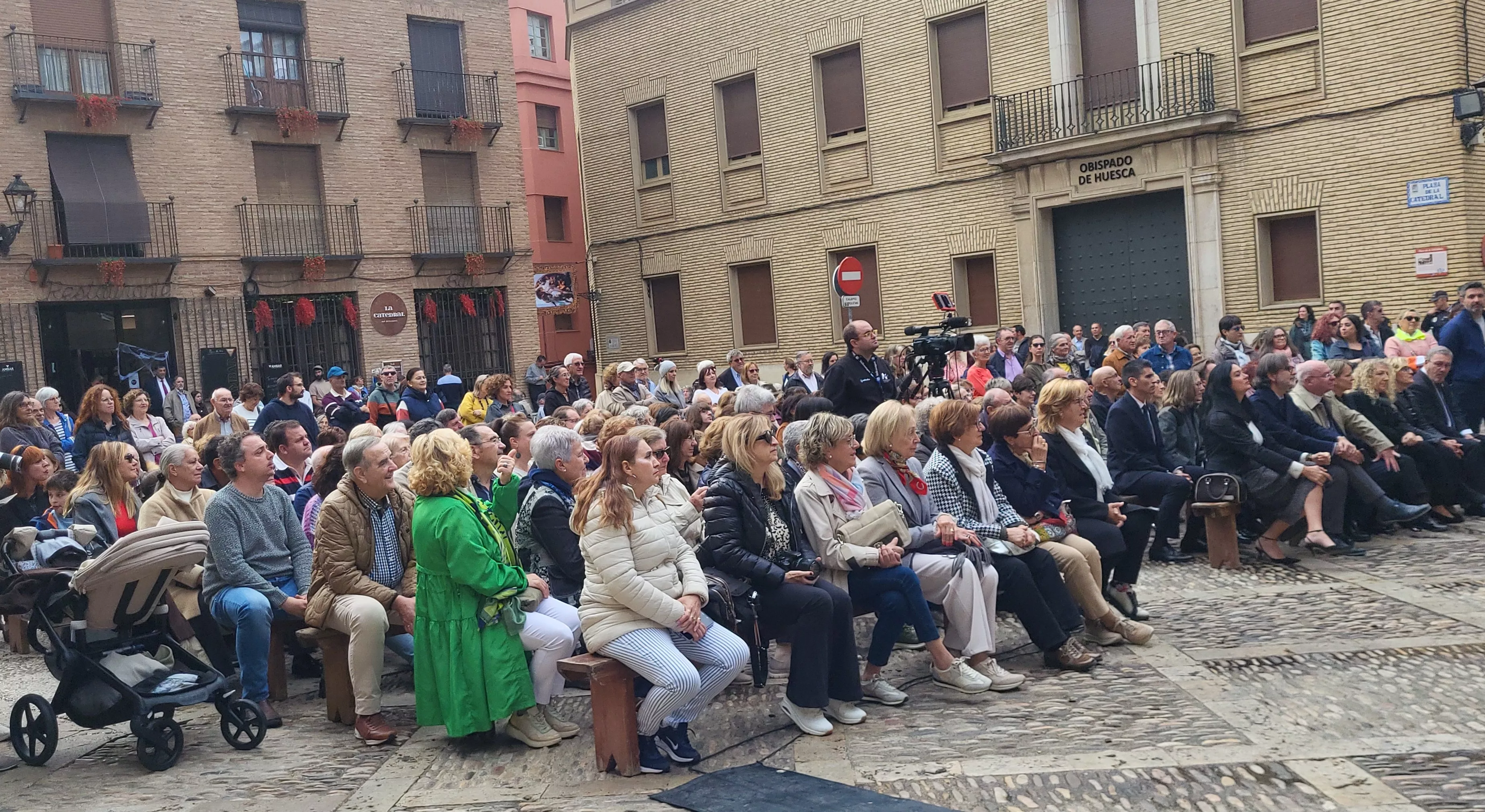 Recreación de la extracción de los oficios en Huesca. Foto Mercedes Manterola