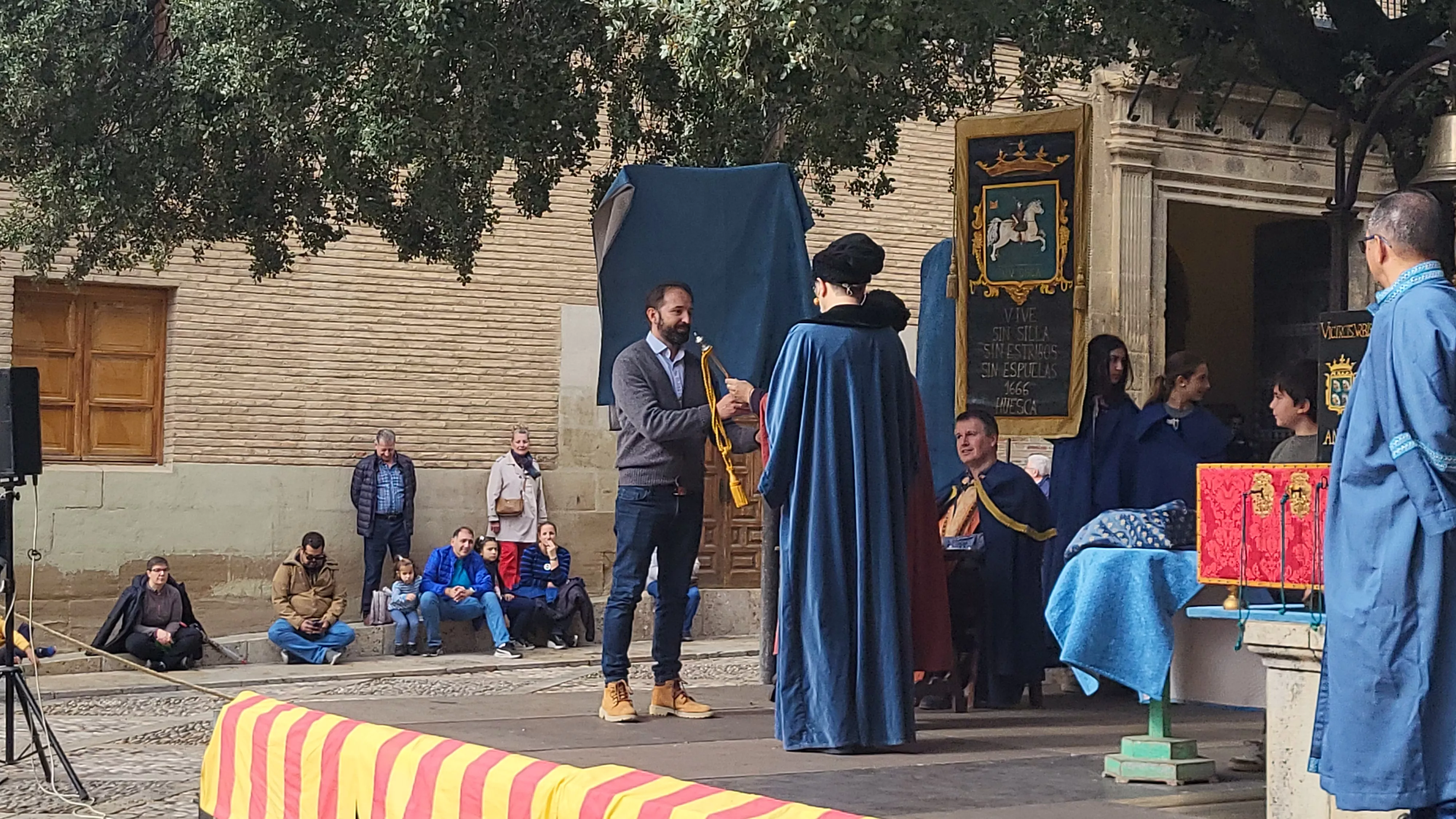 Recreación de la extracción de los oficios en Huesca. Foto Mercedes Manterola