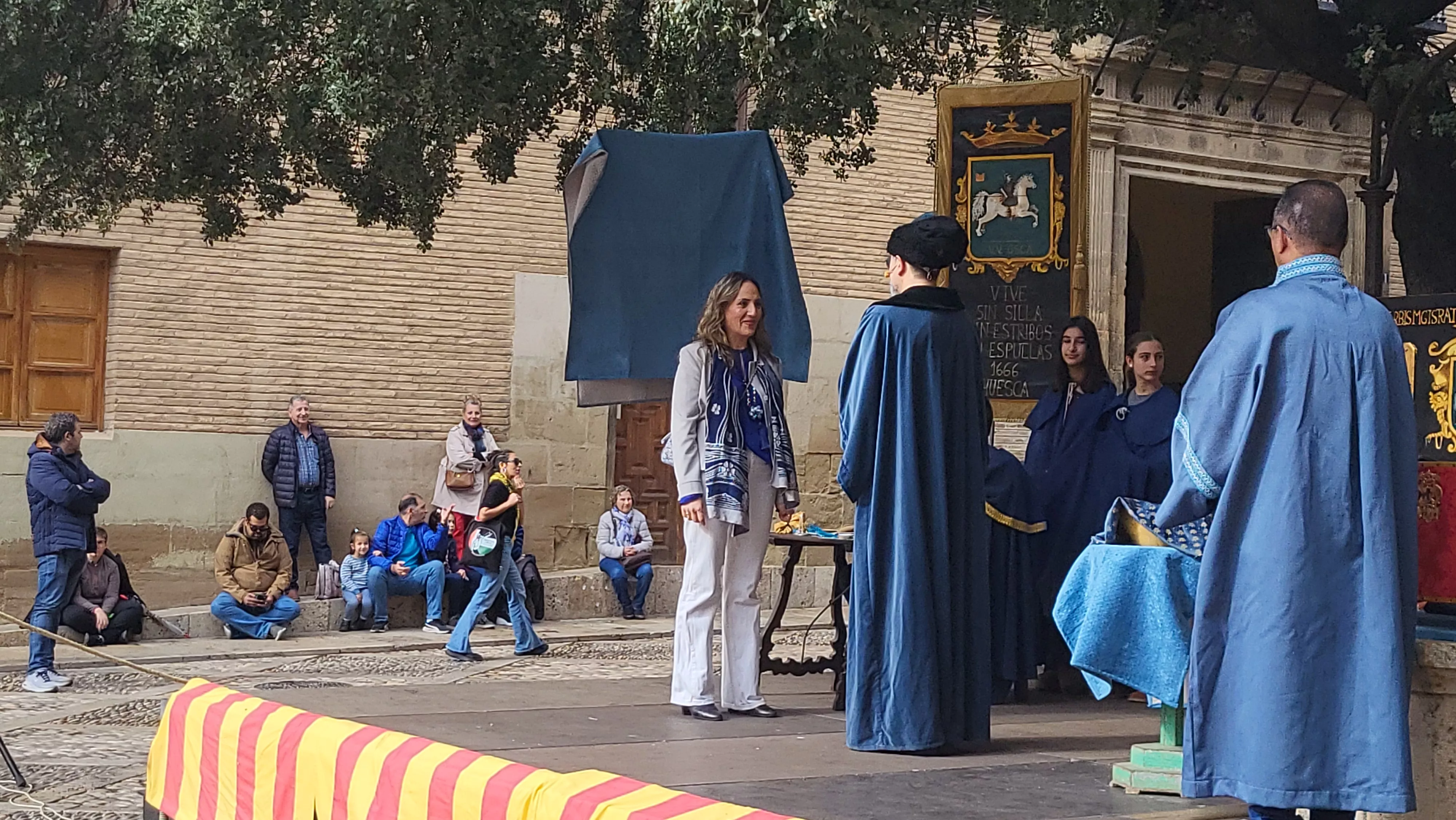 Recreación de la extracción de los oficios en Huesca. Foto Mercedes Manterola