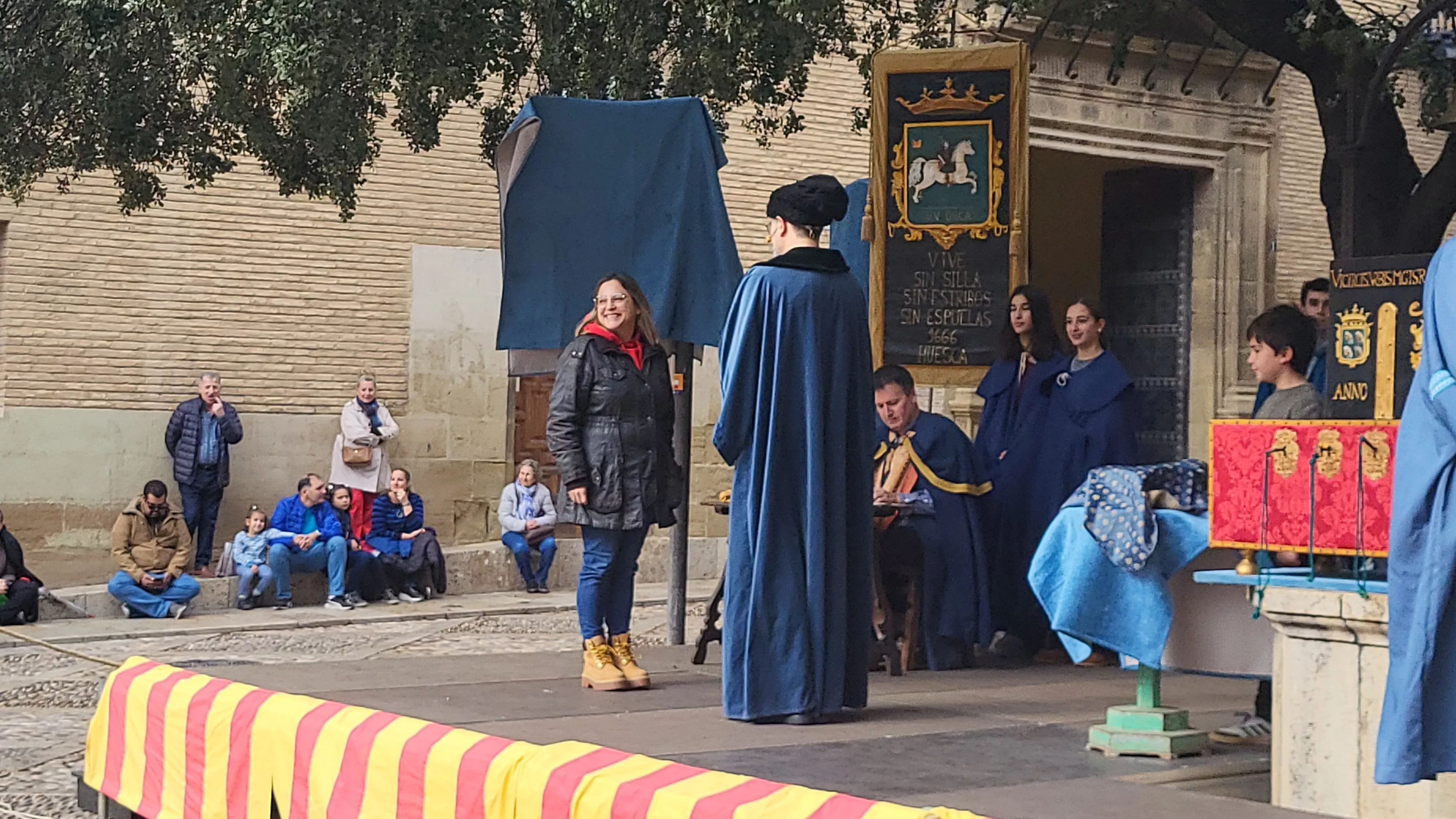 Recreación de la extracción de los oficios en Huesca. Foto Mercedes Manterola