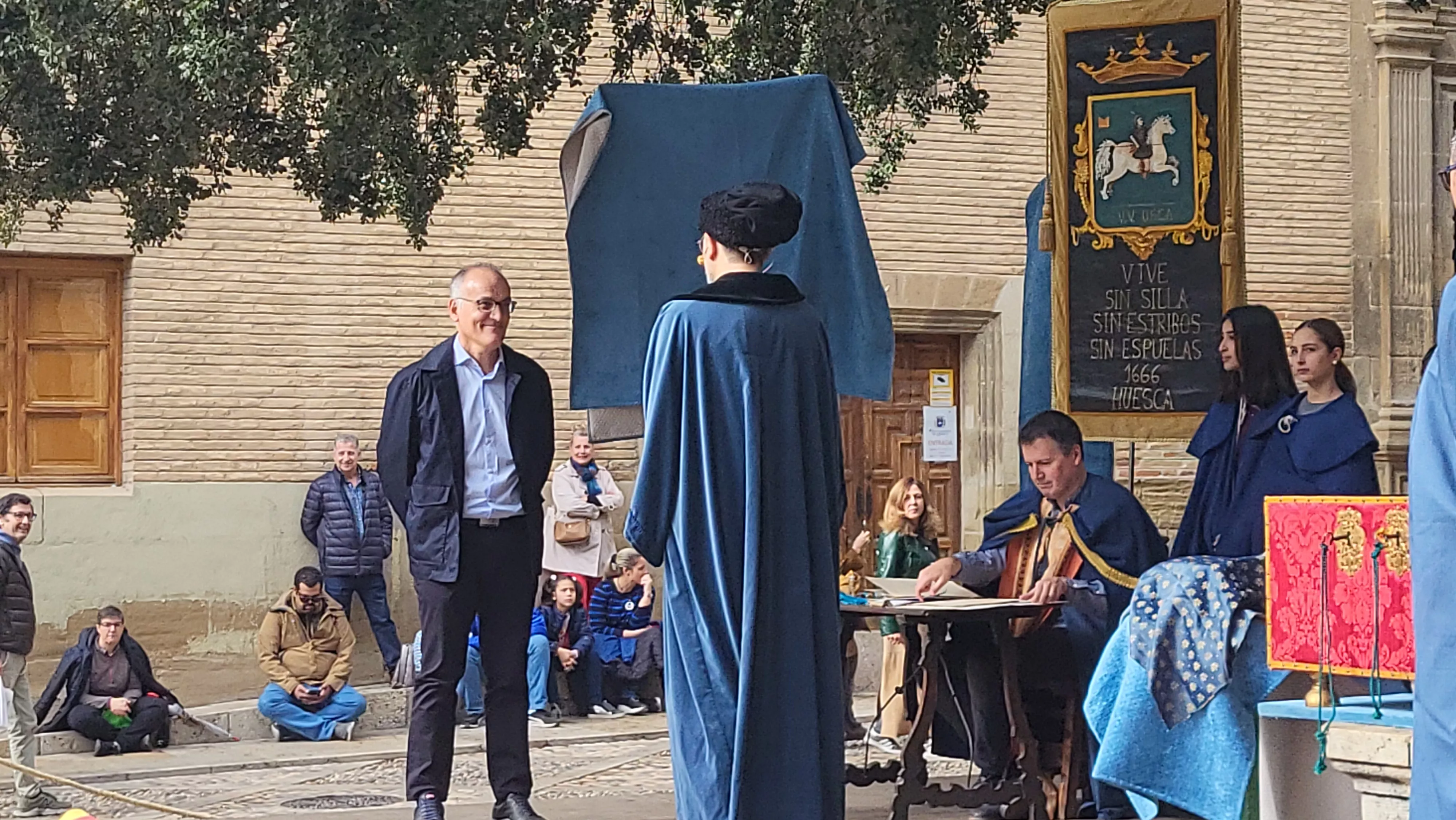 Recreación de la extracción de los oficios en Huesca. Foto Mercedes Manterola
