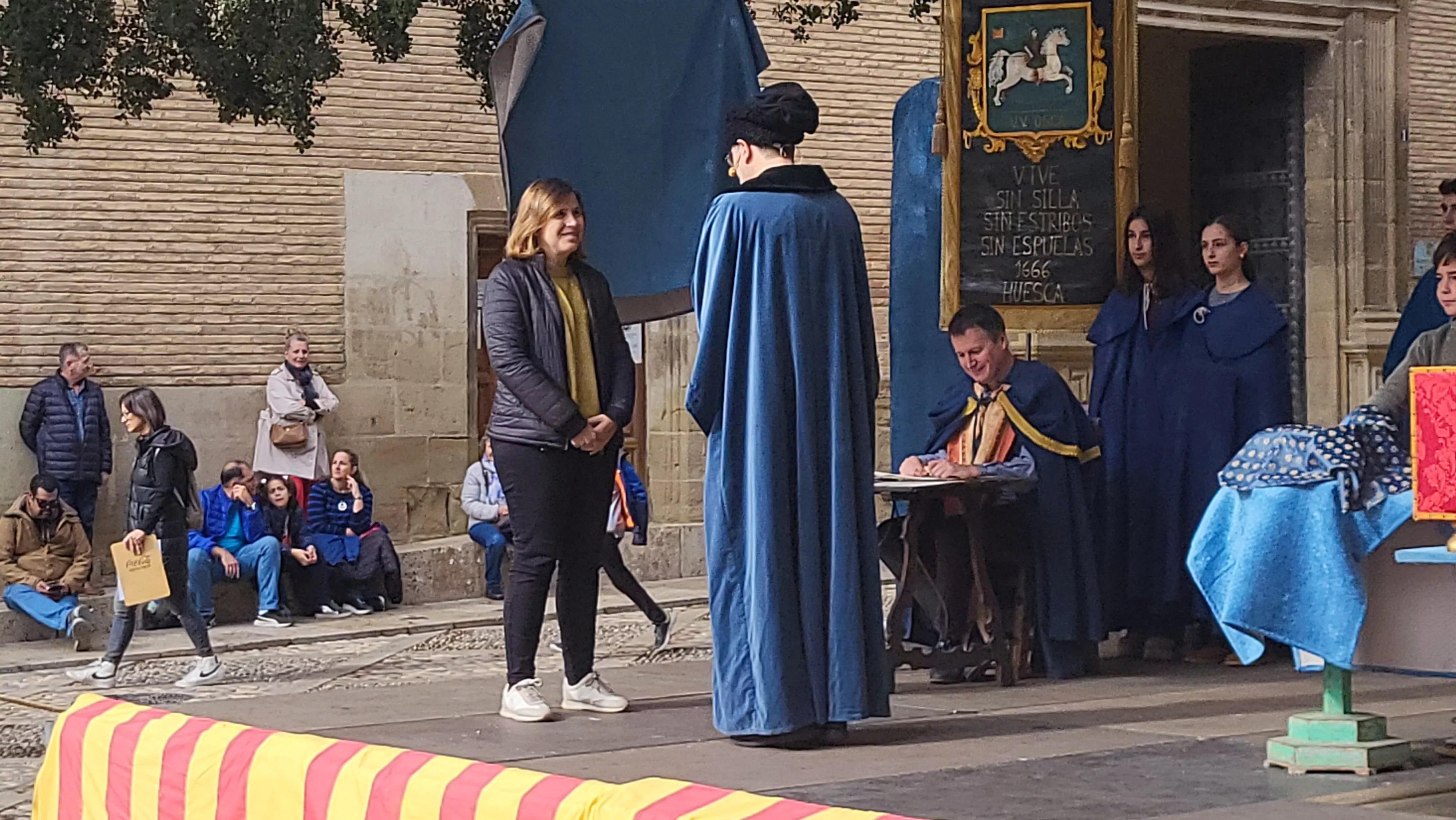 Recreación de la extracción de los oficios en Huesca. Foto Mercedes Manterola