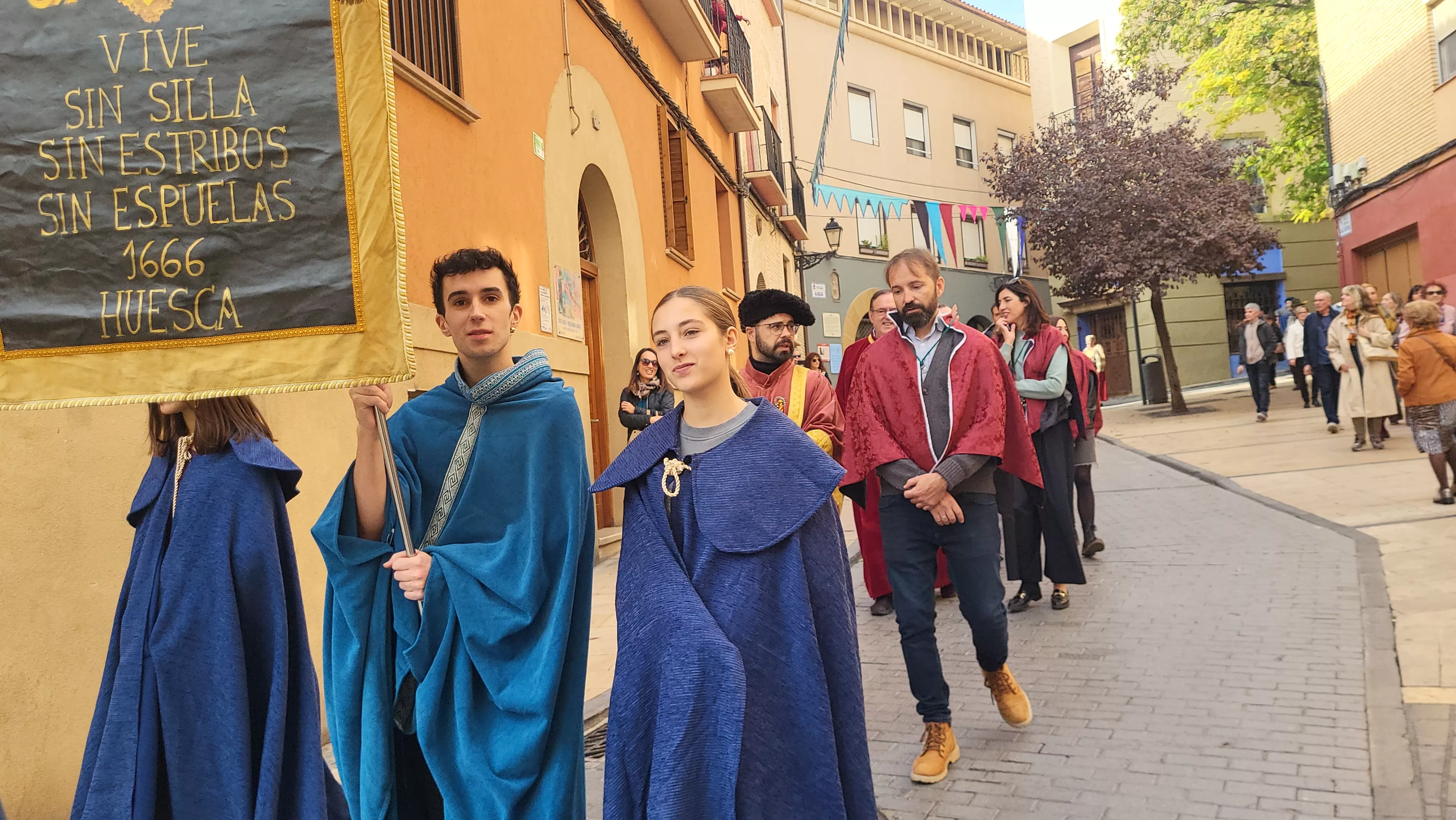 Recreación de la extracción de los oficios en Huesca. Foto Mercedes Manterola