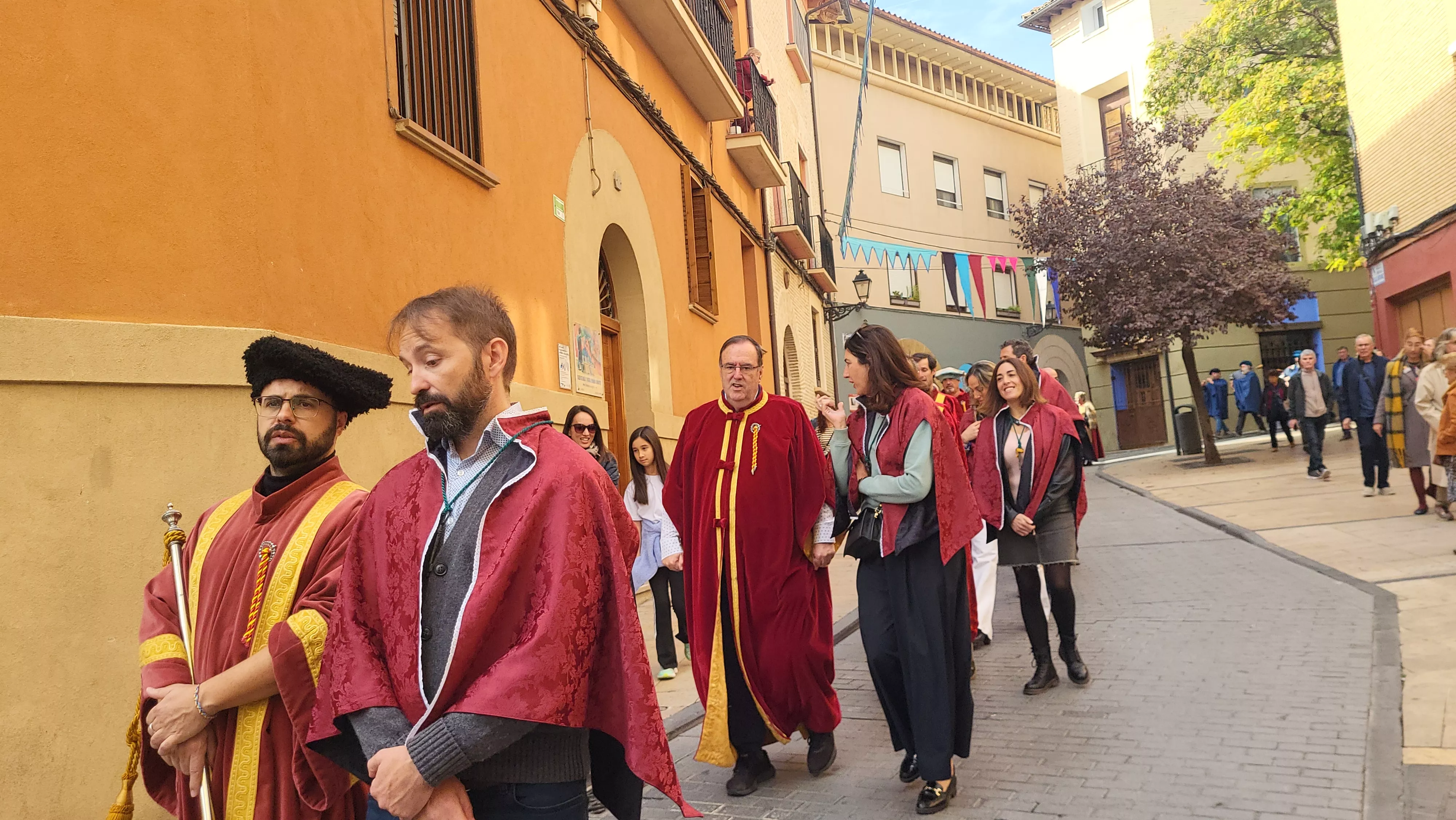 Recreación de la extracción de los oficios en Huesca. Foto Mercedes Manterola