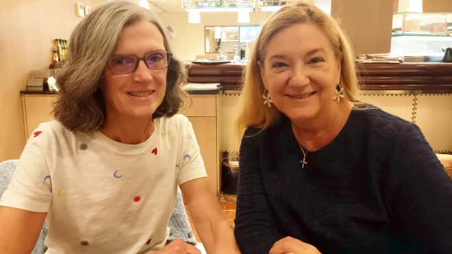 María Eugenia Gabása la derechacon la representante de los vecinos de Camino La Paúl, Sara Mairal María Eugenia Gabása la derechacon la representante de los vecinos de Camino La Paúl, Sara Mairal