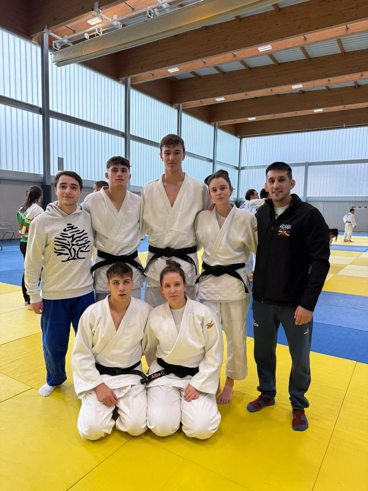 Judocas del CJ Binéfar en el Sector Norte.