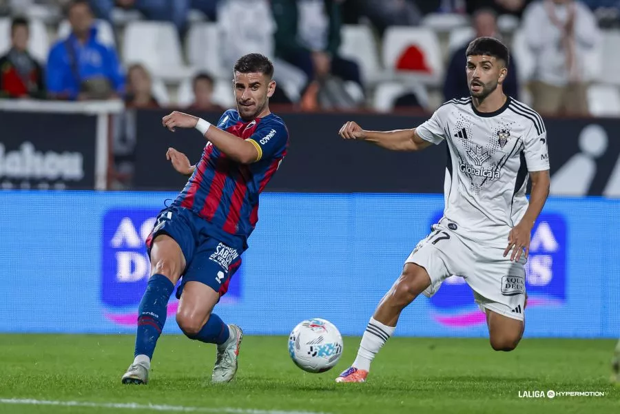 Dani Ojeda en el partido ante el Albacete. No estará ante la Real Sociedad B. Foto: LaLiga