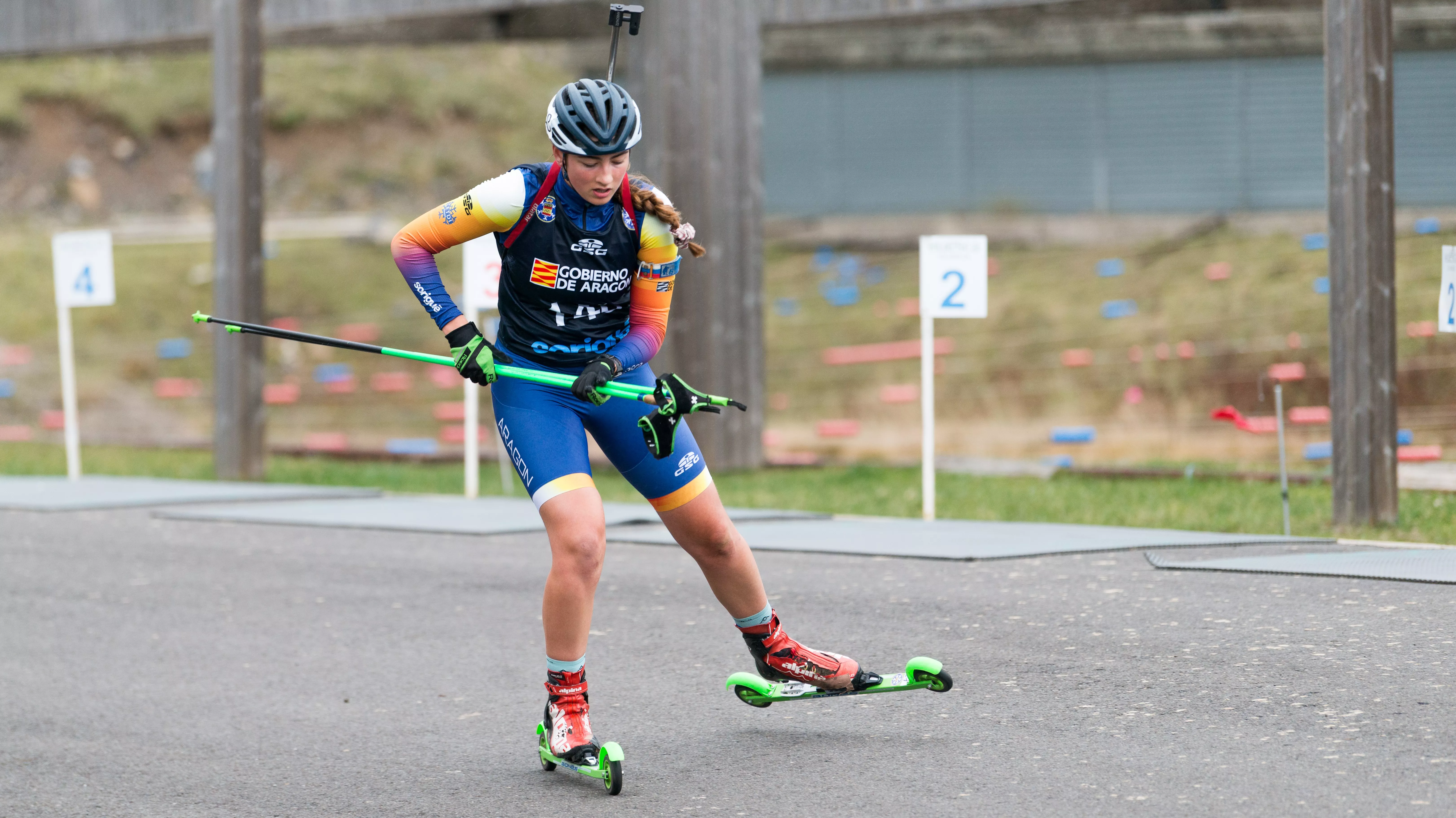  Imagen del Campeonato de Aragón de Biathlon de Verano en Candanchú. Foto: Isabel Mallor
