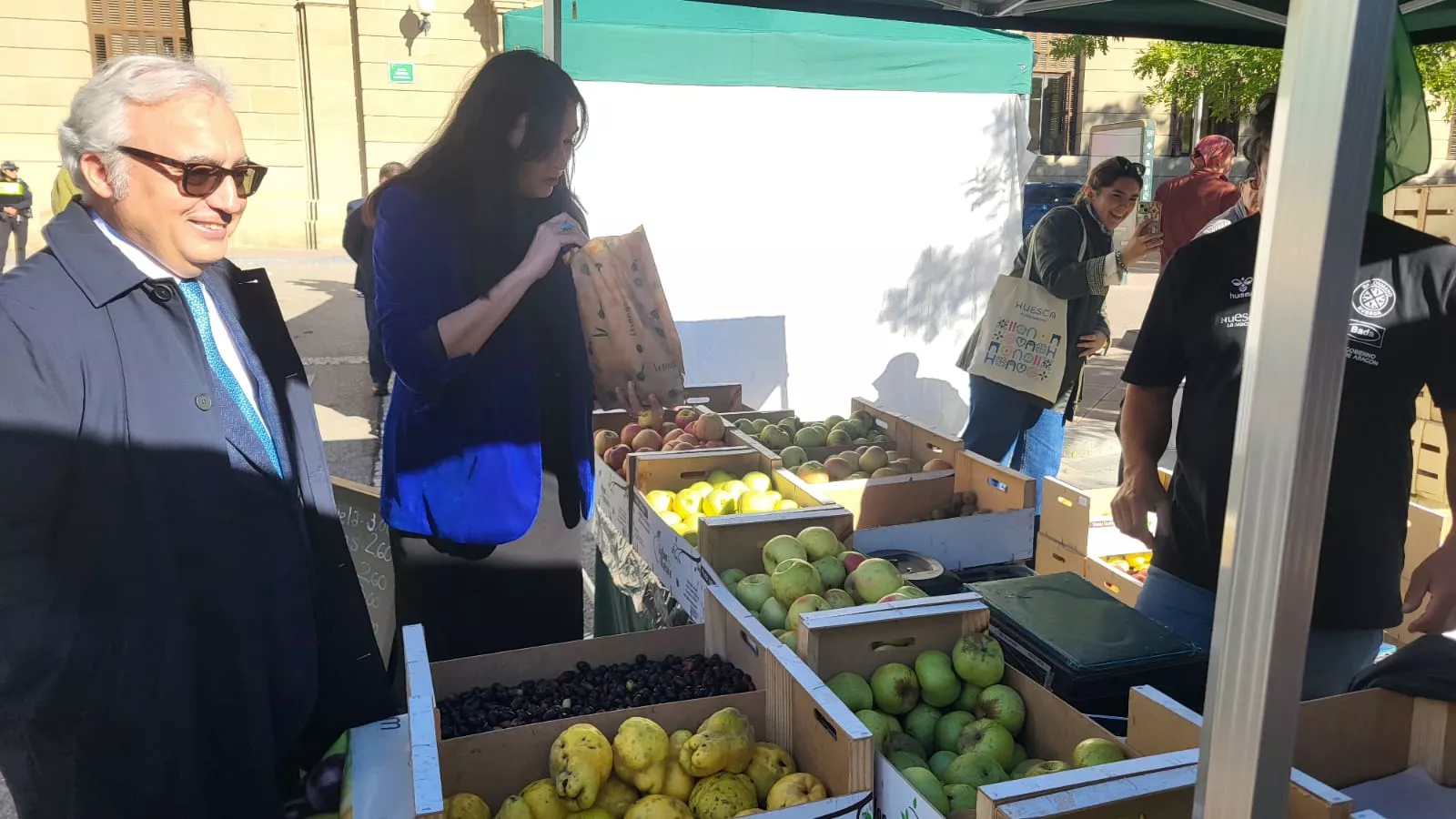 Mercado Agroecológico de Huesca con su nuevo aspecto