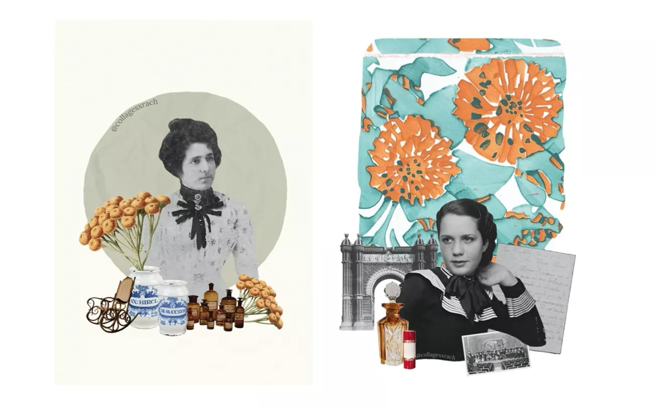 Raquel Pabán y Marta Borraz. Exposición de las mujeres de "Años de vida". 