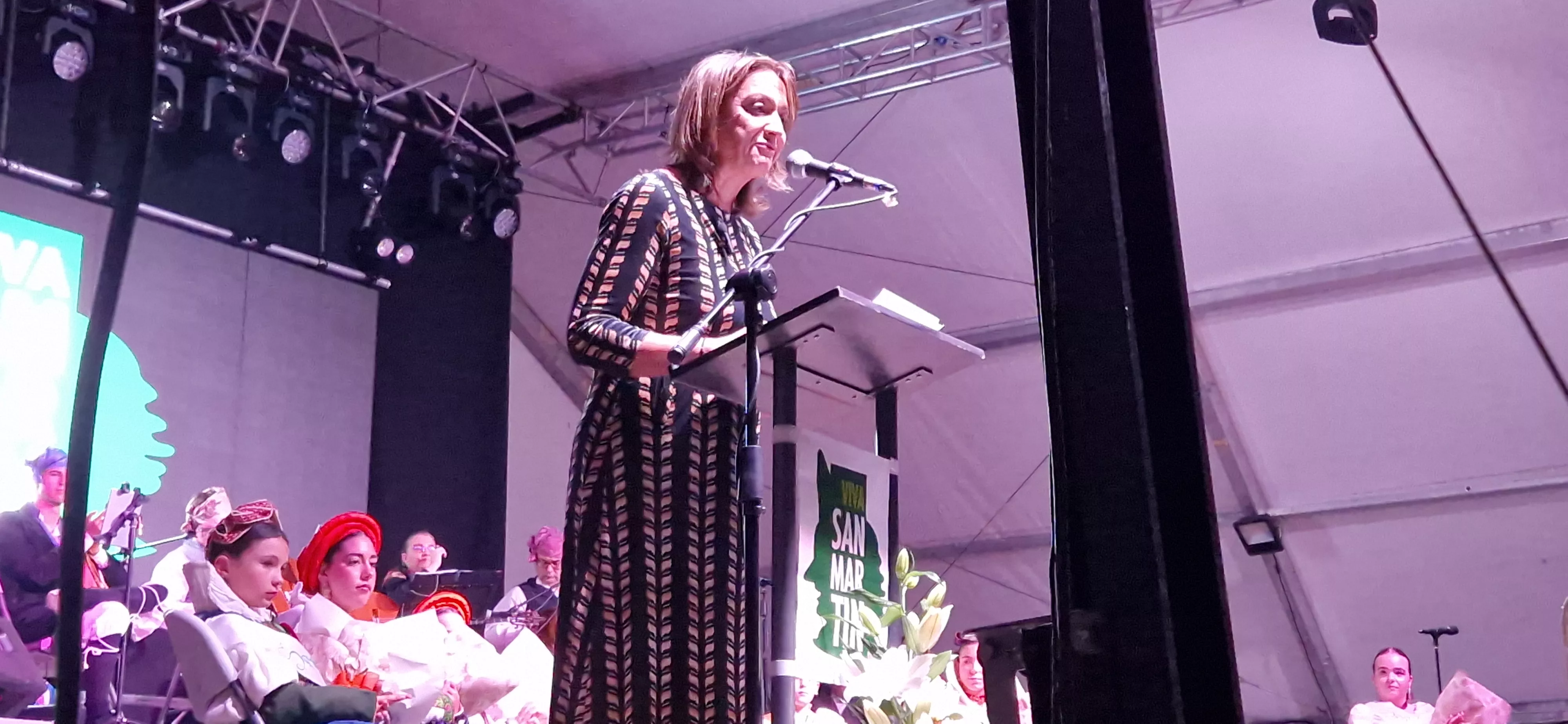 Isabel Luna. Proclamación de mairalesas y mainates de San Martín y homenaje a la familia Luna. Foto Myriam Martínez