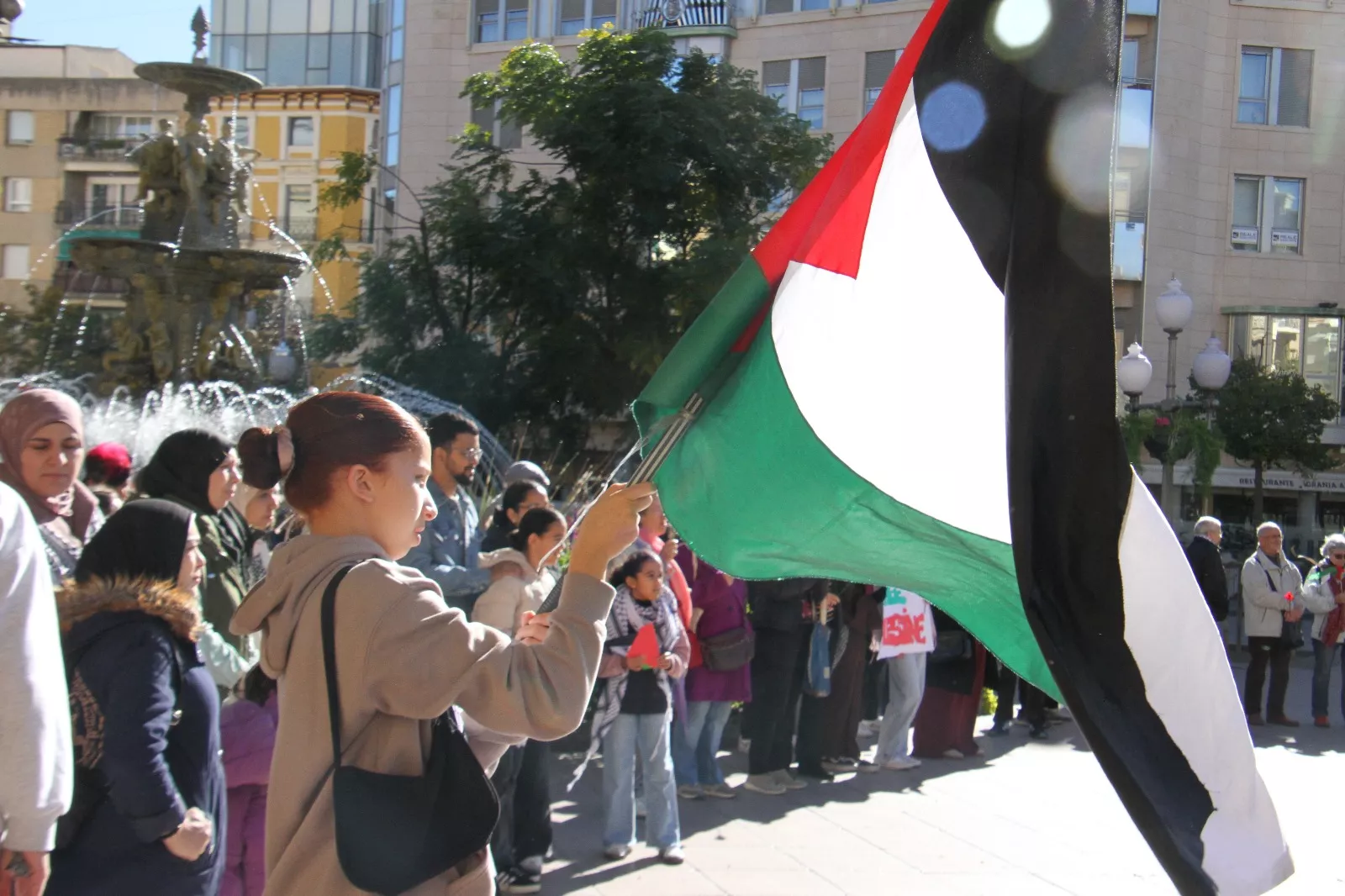 Nueva manifestación Huesca con Palestina. Foto Carlos Neofato