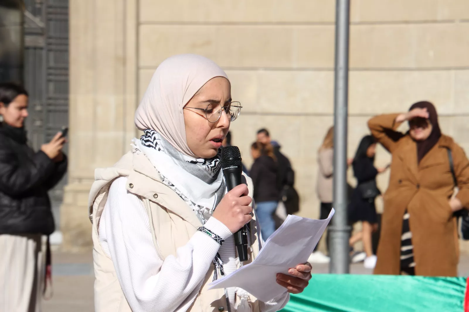 Nueva manifestación Huesca con Palestina. Foto Carlos Neofato