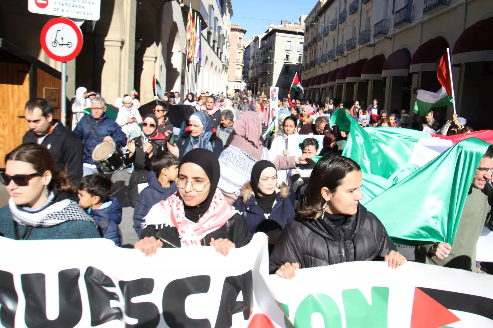Nueva manifestación Huesca con Palestina. Foto Carlos Neofato