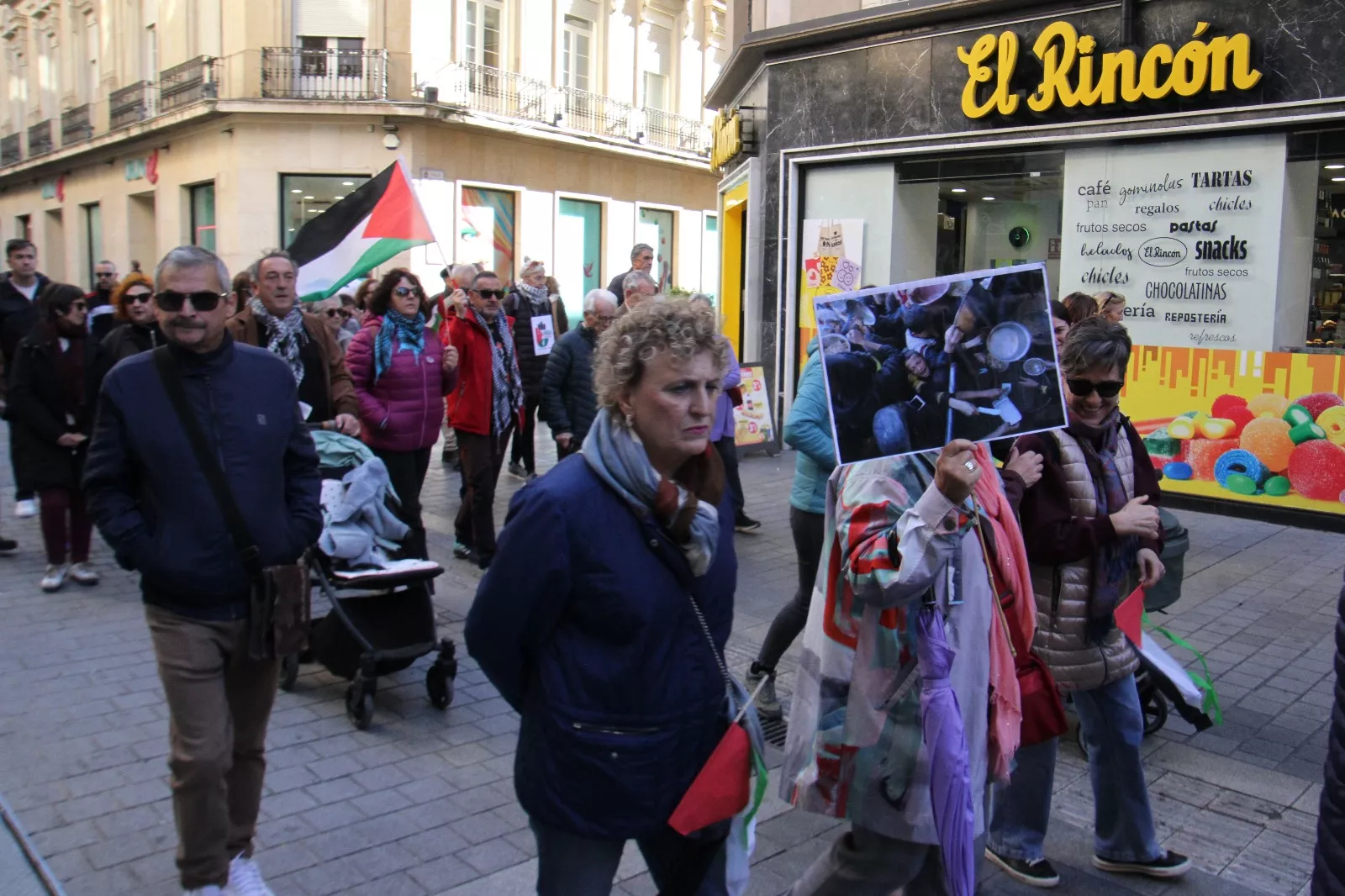 Nueva manifestación Huesca con Palestina. Foto Carlos Neofato