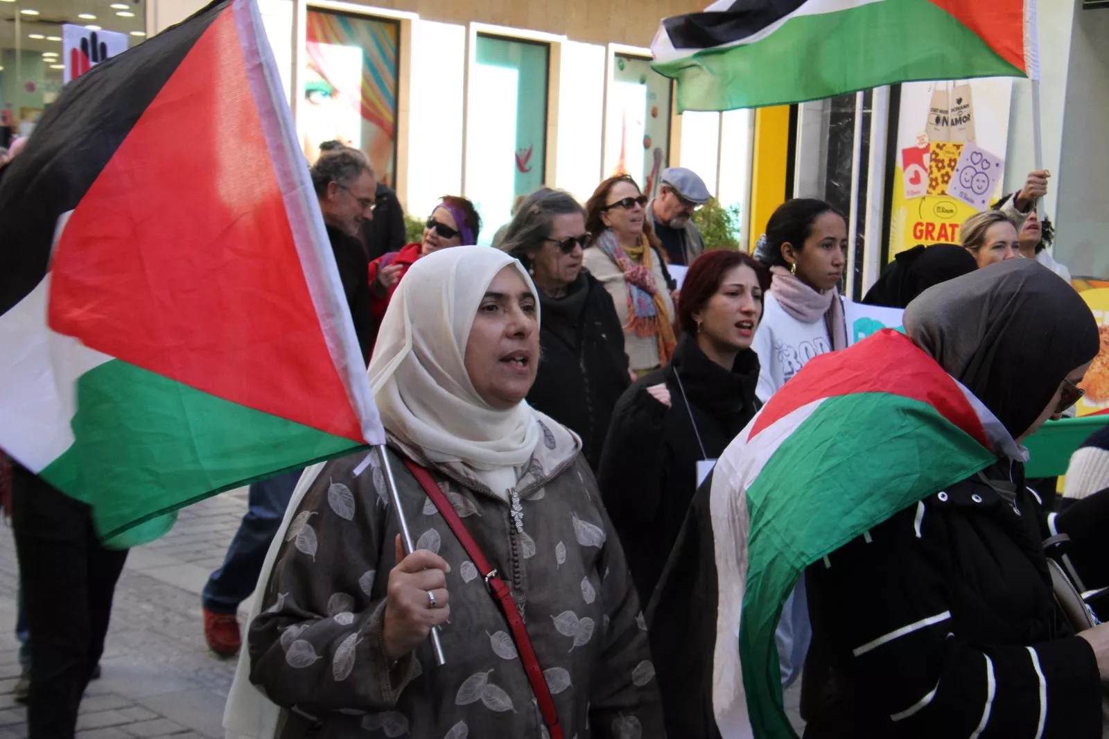 Nueva manifestación Huesca con Palestina. Foto Carlos Neofato