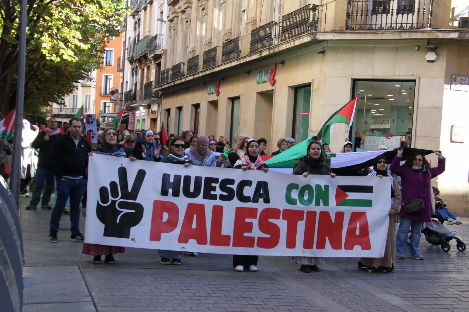 Nueva manifestación Huesca con Palestina. Foto Carlos Neofato