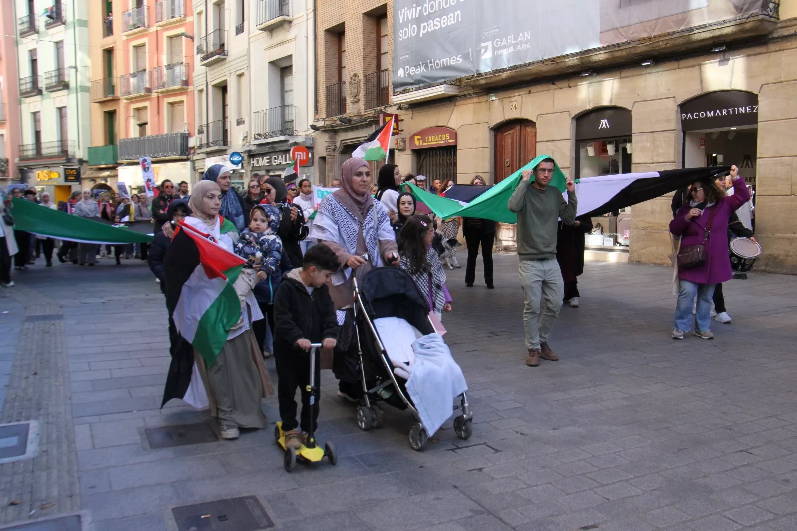 Nueva manifestación Huesca con Palestina. Foto Carlos Neofato
