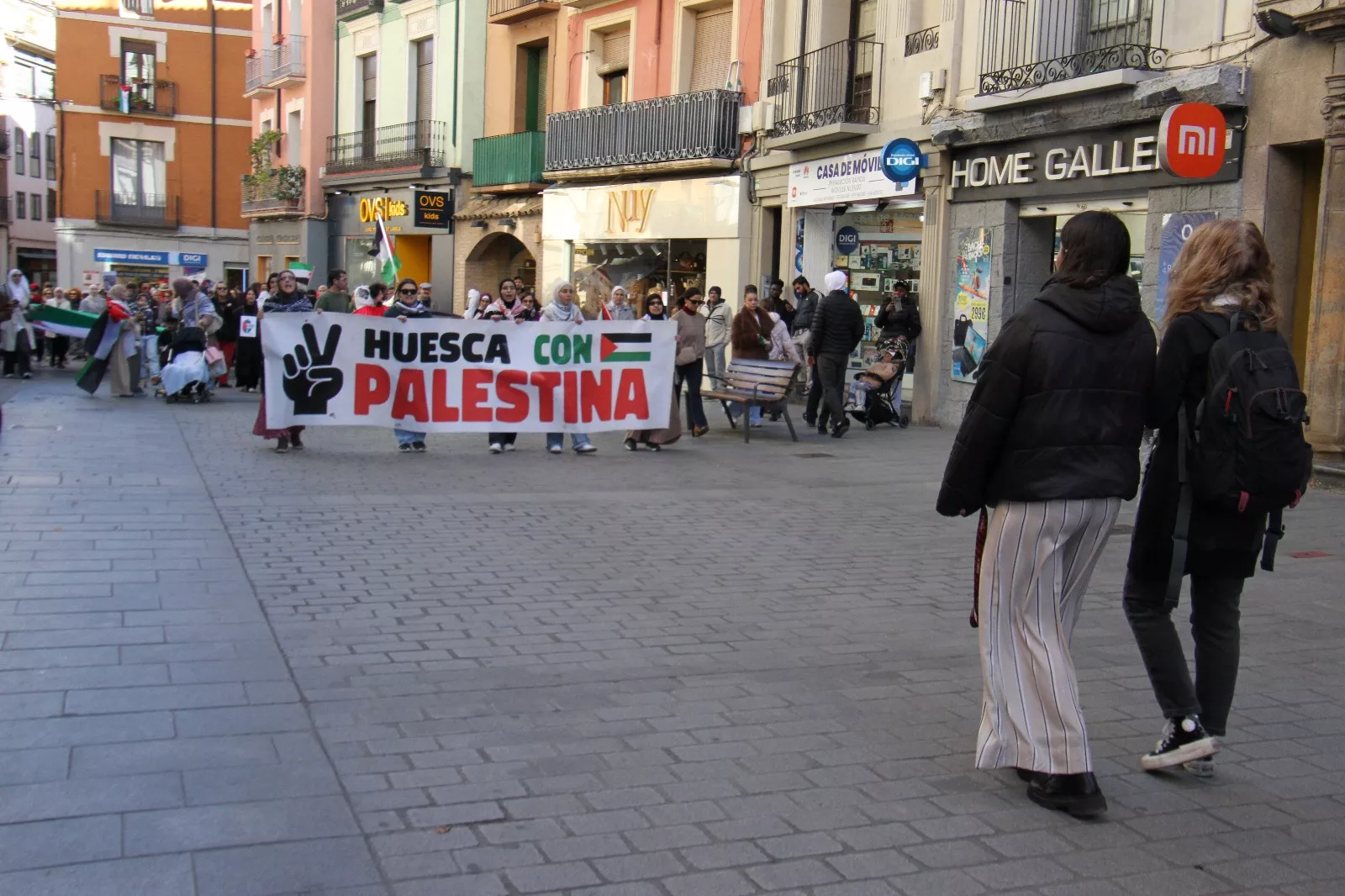 Nueva manifestación Huesca con Palestina. Foto Carlos Neofato