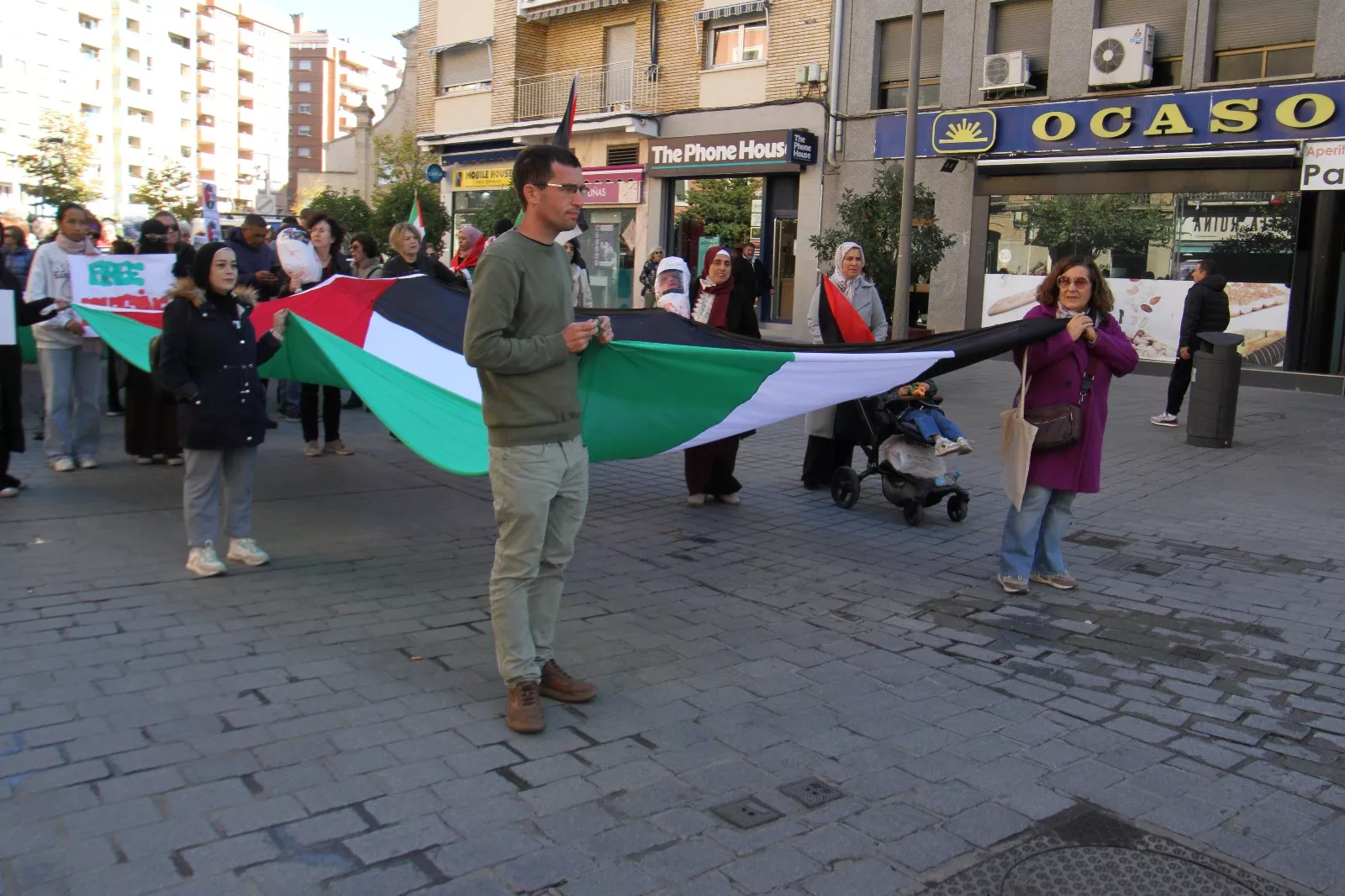 Nueva manifestación Huesca con Palestina. Foto Carlos Neofato