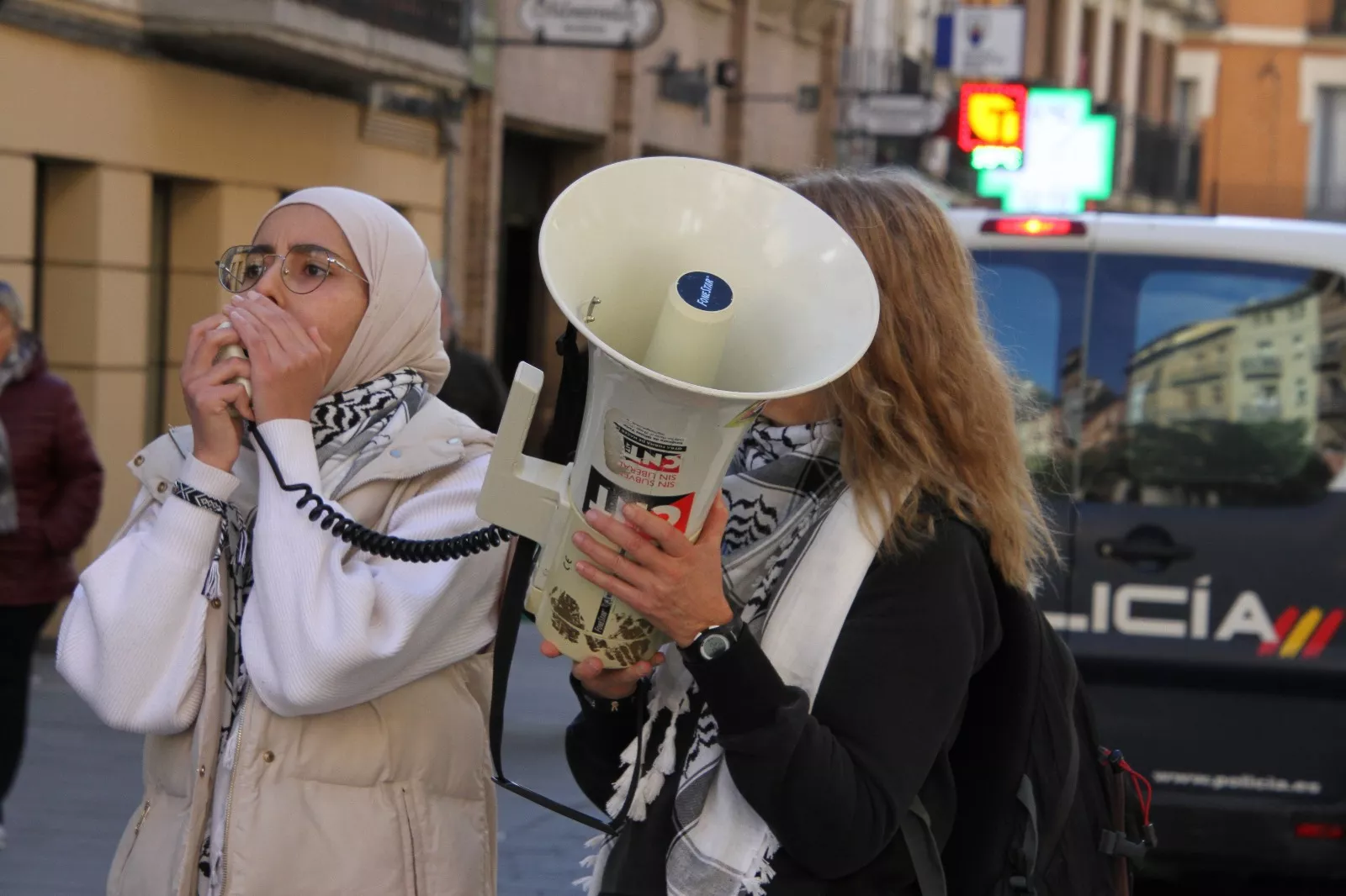 Nueva manifestación Huesca con Palestina. Foto Carlos Neofato