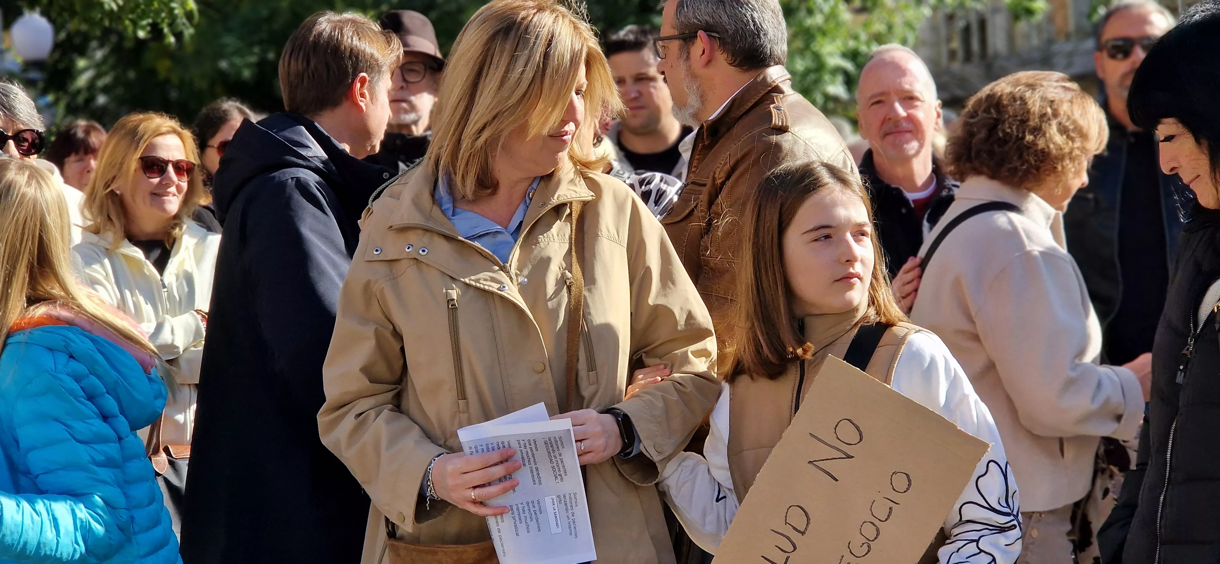 Concentración por la sanidad pública en Huesca. Foto Myriam Martínez