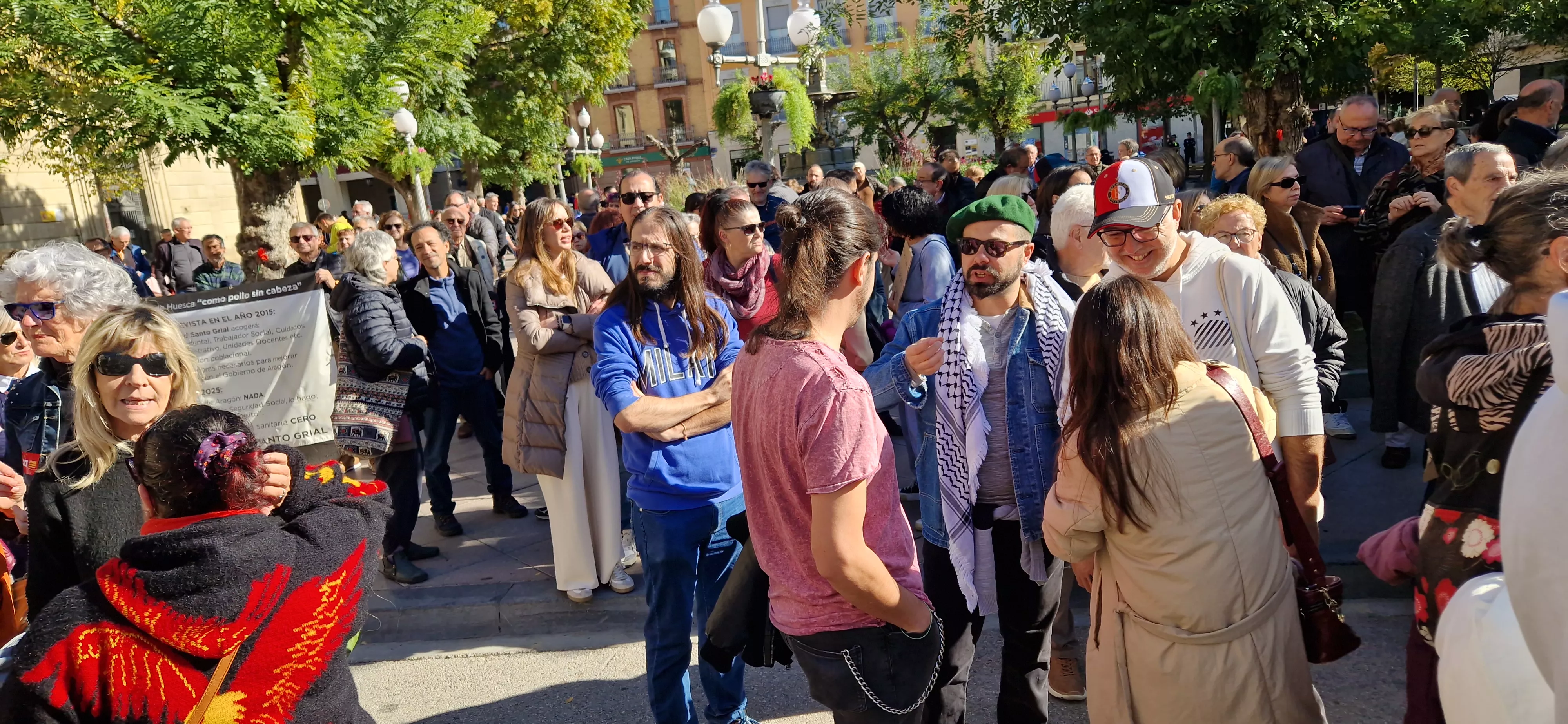 Concentración por la sanidad pública en Huesca. Foto Myriam Martínez