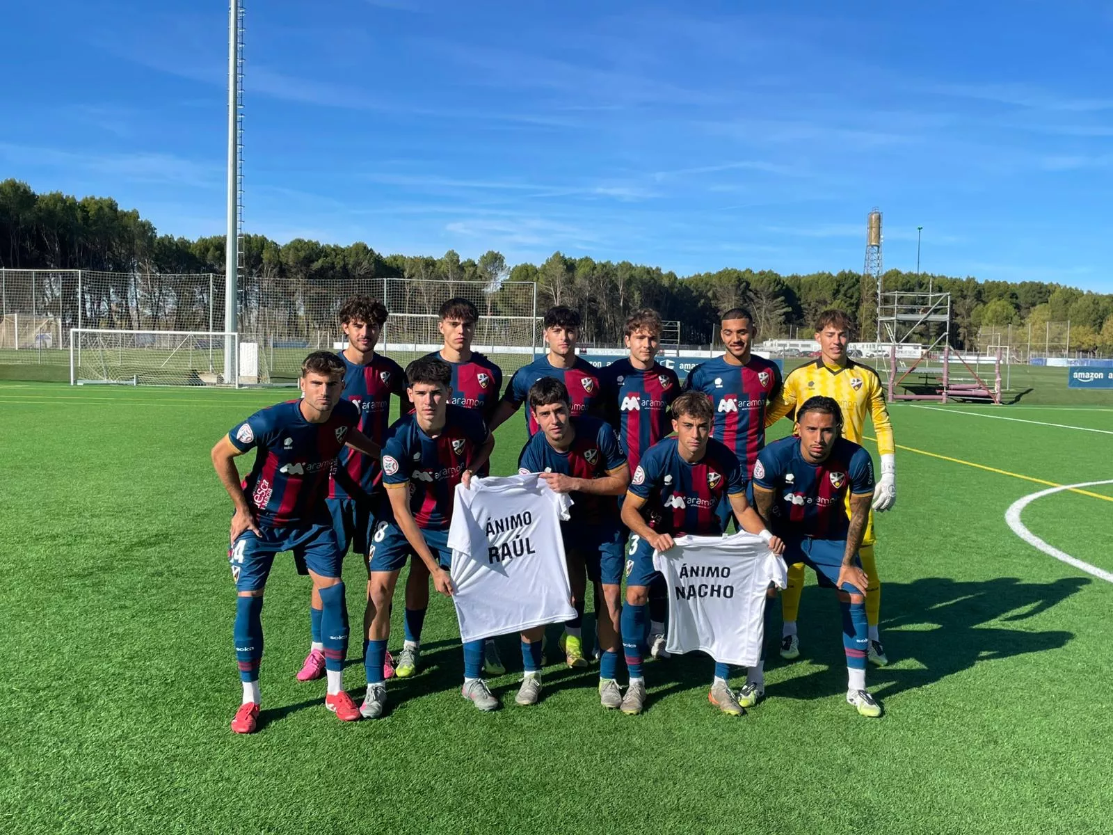 Once del Huesca B ante el Binéfar, este domingo en la BAF. 