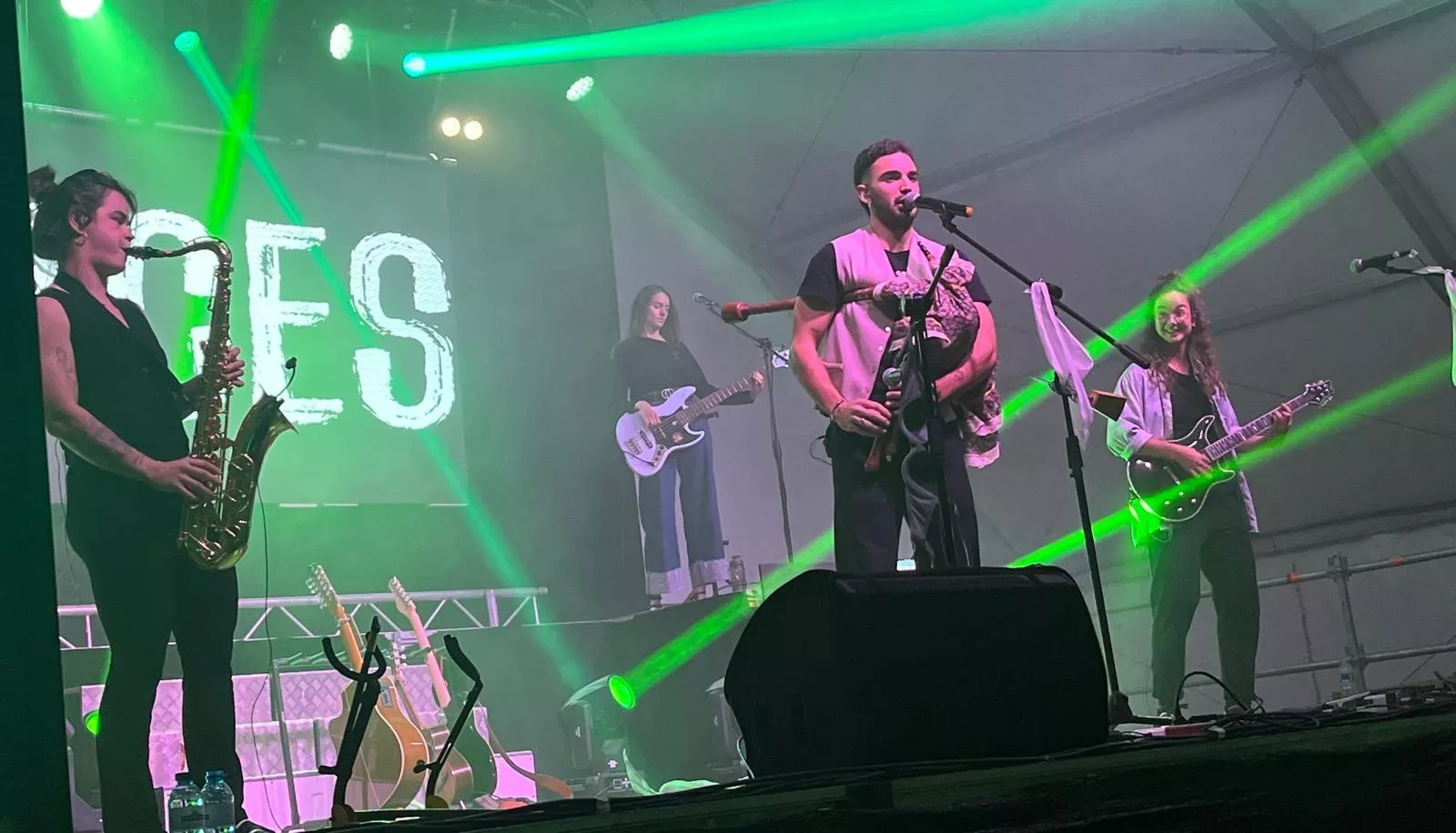Actuación de Radices en el festival Luna Lunera de las fiestas de San Martín. Foto Mercedes Manterola