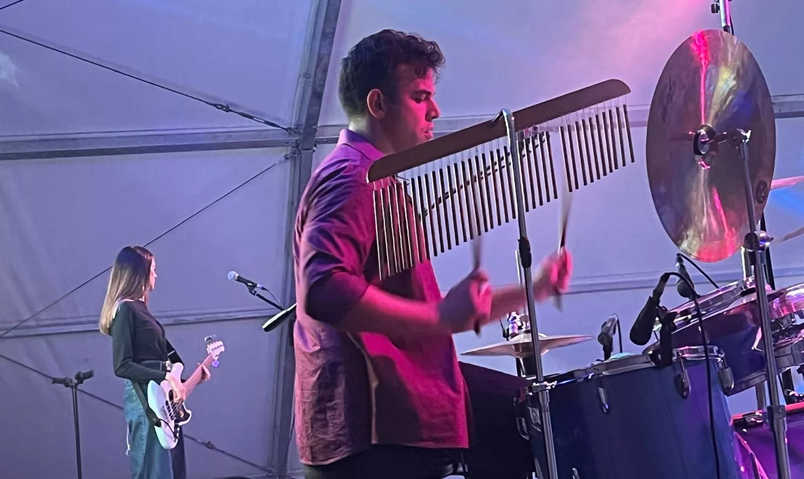 Actuación de Radices en el festival Luna Lunera de las fiestas de San Martín. Foto Mercedes Manterola