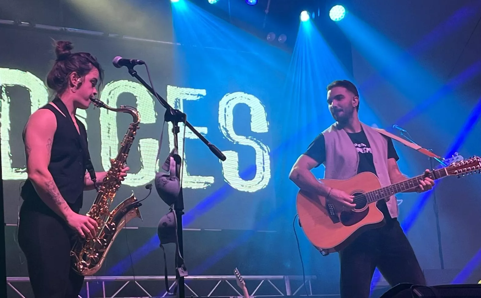 Actuación de Radices en el festival Luna Lunera de las fiestas de San Martín. Foto Mercedes Manterola