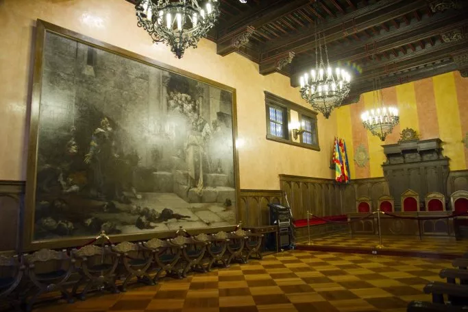 Salón del Justicia donde se celebrará la tercera sesión del Foro de Derecho Aragonés